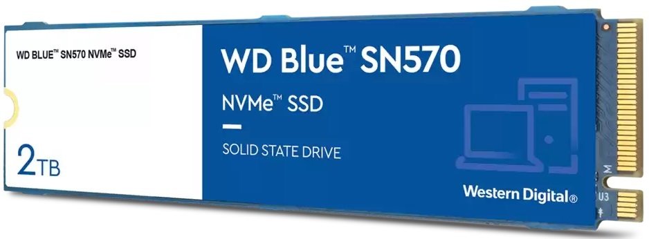 SSD накопитель WD M.2 NVMe PCIe 3.0 4x 2TB SN570 Blue 2280 TLC (WDS200T3B0C) фото 2