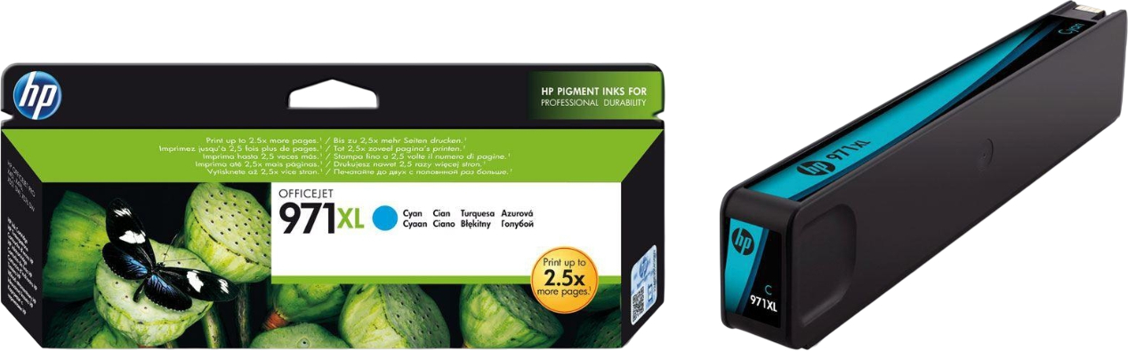 Картридж струйный HP No. 971XL OJ Pro X451dw Cyan (CN626AE) фото 2