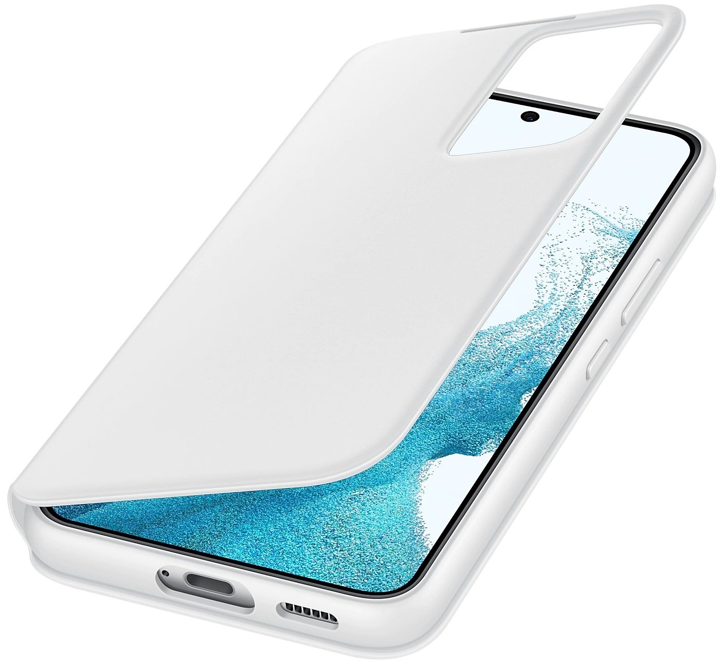 Чохол Samsung для Galaxy S22 Smart Clear View Cover White (EF-ZS901CWEGRU)фото5