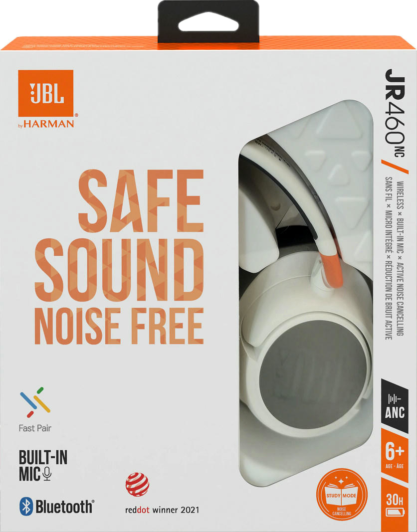 Наушники Bluetooth JBL JR460 NC White (JBLJR460NCWHT) фото 9