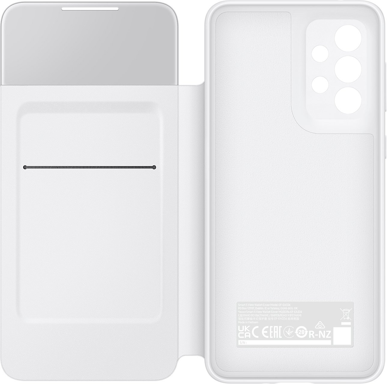 Чохол Samsung для Galaxy A33 5G Smart S View Wallet Cover White (EF-EA336PWEGRU)фото4