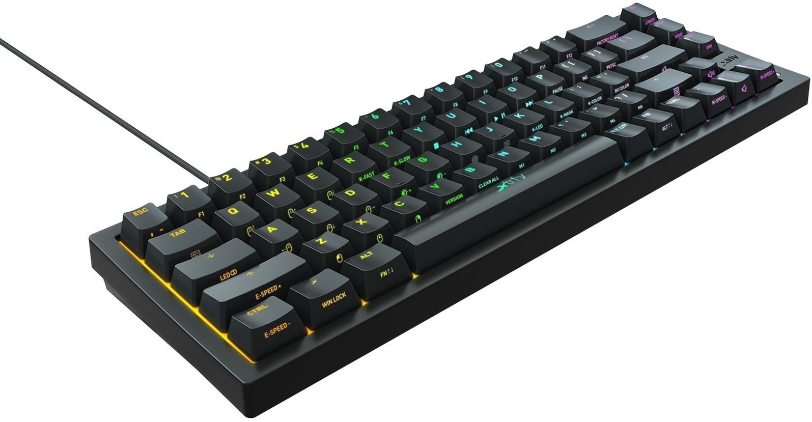 Компактная механическая клавиатура Xtrfy K5 RGB Black, UA (K5-RGB-CPT-BLACK-R-UKR) фото 5