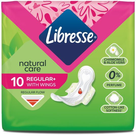 Прокладки гігієнічні Libresse Natural Care Ultra Normal 10 шт.фото