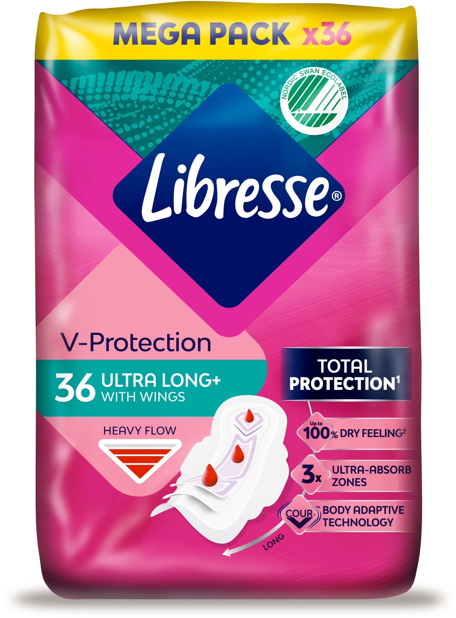 Гигиенические прокладки Libresse Ultra Thing long Wing 36 шт. фото 2