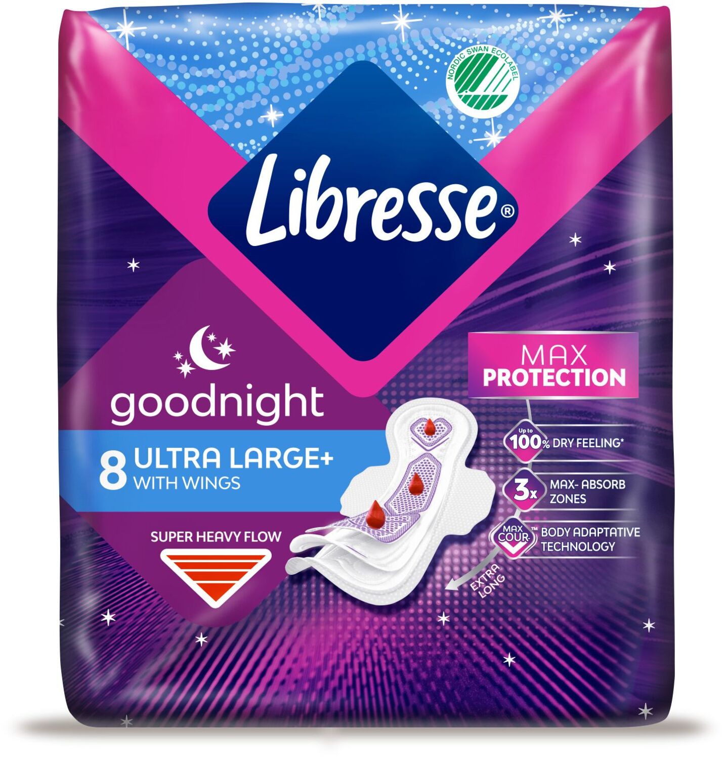 Прокладки гігієнічні Libresse Ultra Goodnight soft 8 шт.фото