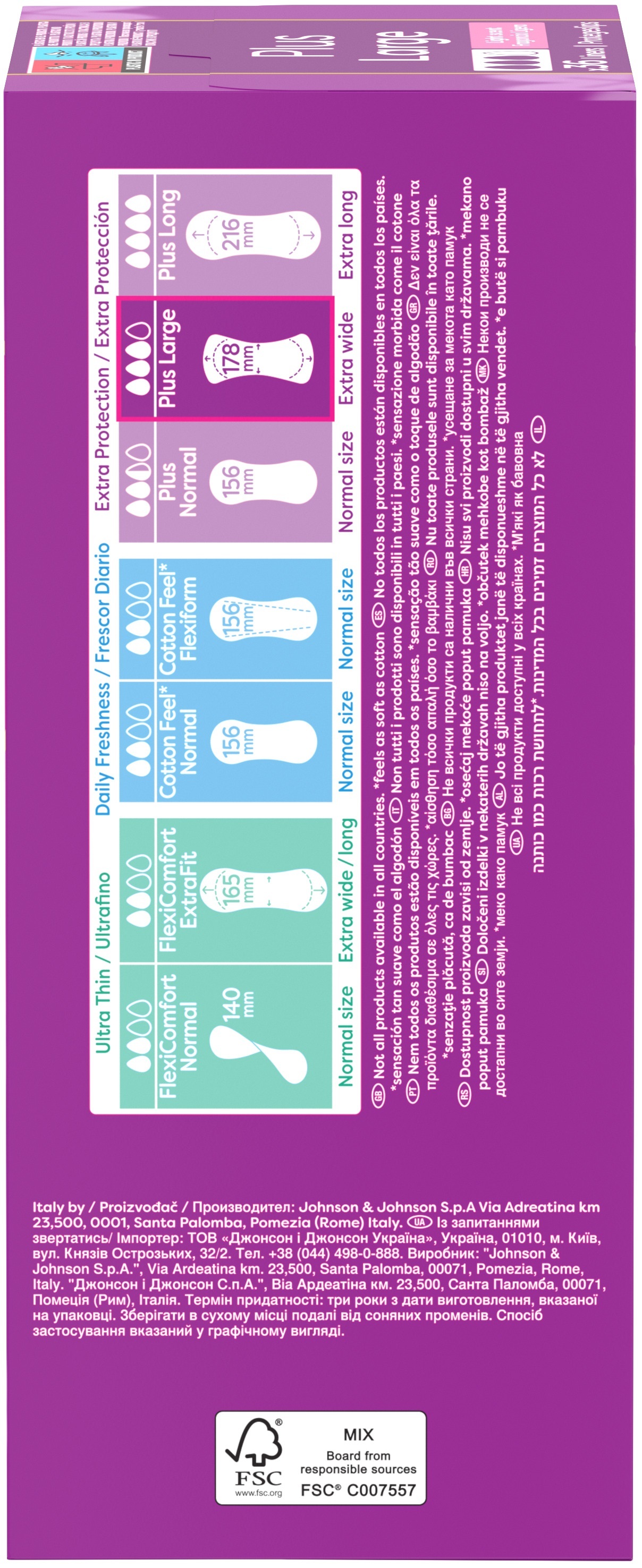 Щоденні гігієнічні прокладки Carefree Plus Large 36штфото3