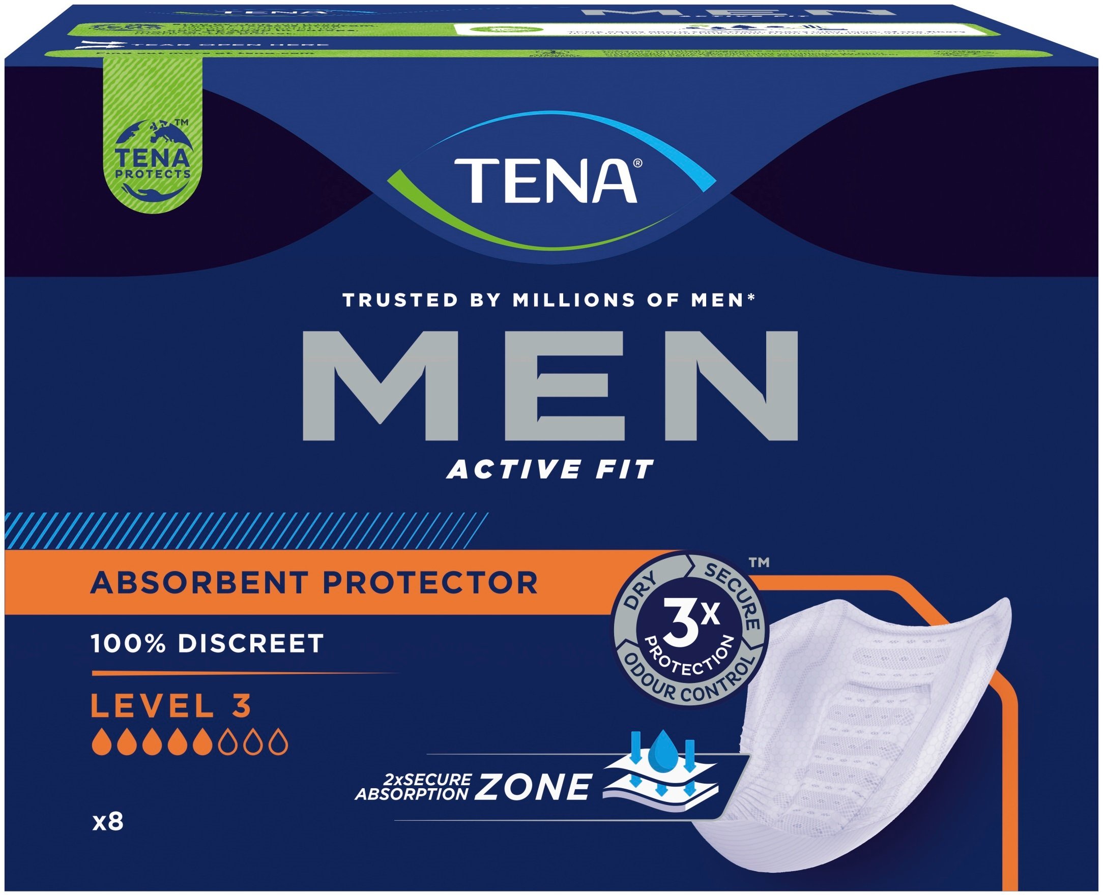 Урологічні прокладки для чоловіків Tena for Men 3'8 шт.фото2
