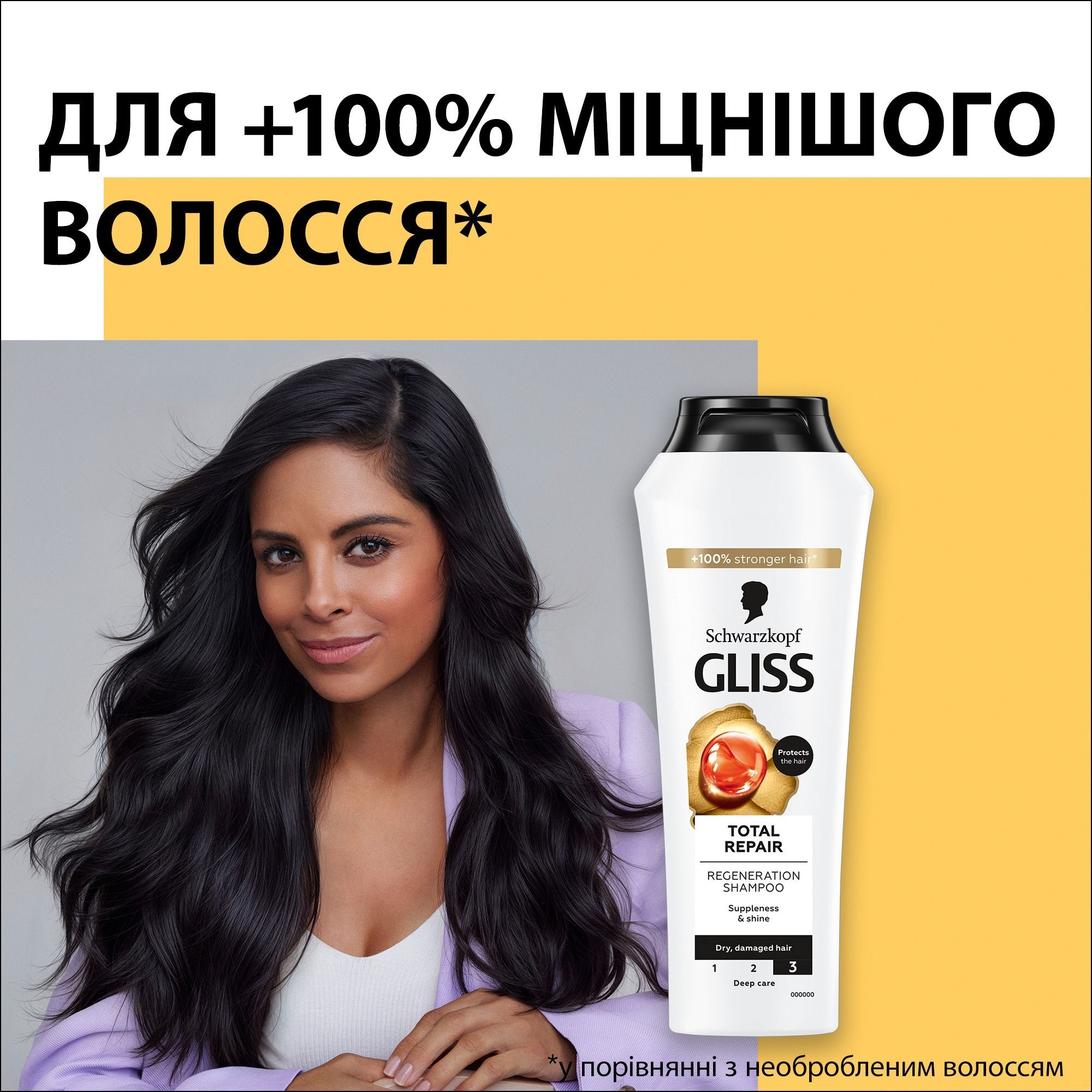 Шампунь для сухого та пошкодженого волосся Gliss Kur Total Repair 400млфото4