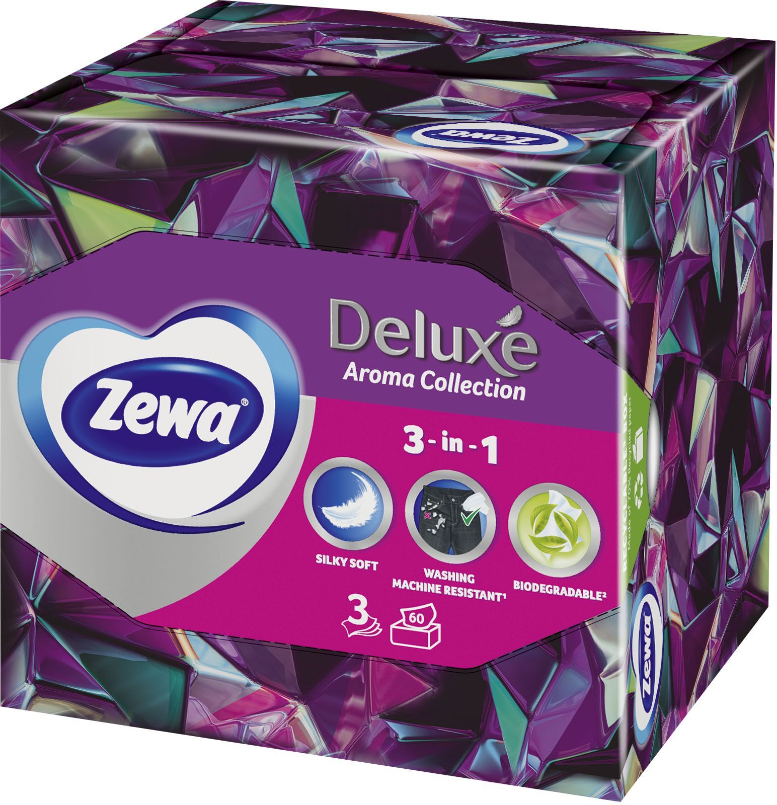 Косметичні серветки Zewa Deluxe Aroma Col 60 шт.фото2