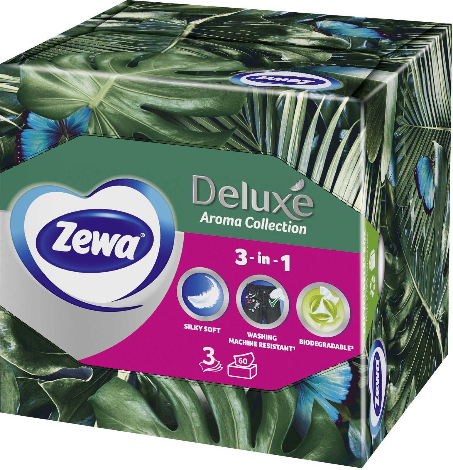 Косметичні серветки Zewa Deluxe Aroma Col 60 шт.фото3
