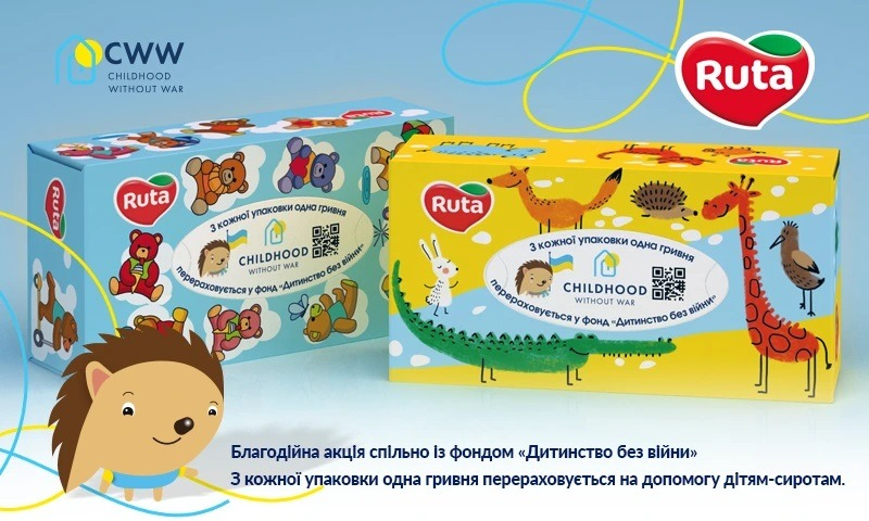 Серветки косметичні Ruta Kids 2 шари 155штфото