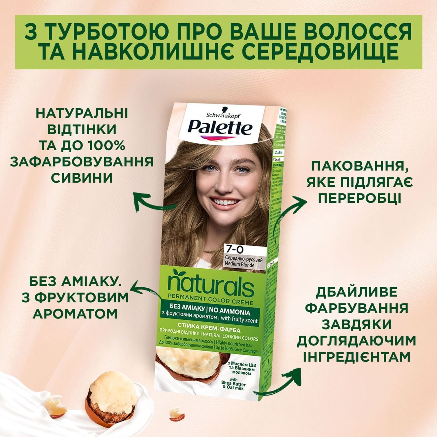 Стійка крем-фарба Palette Naturals 9-1 Холодний Світло-Русявийфото