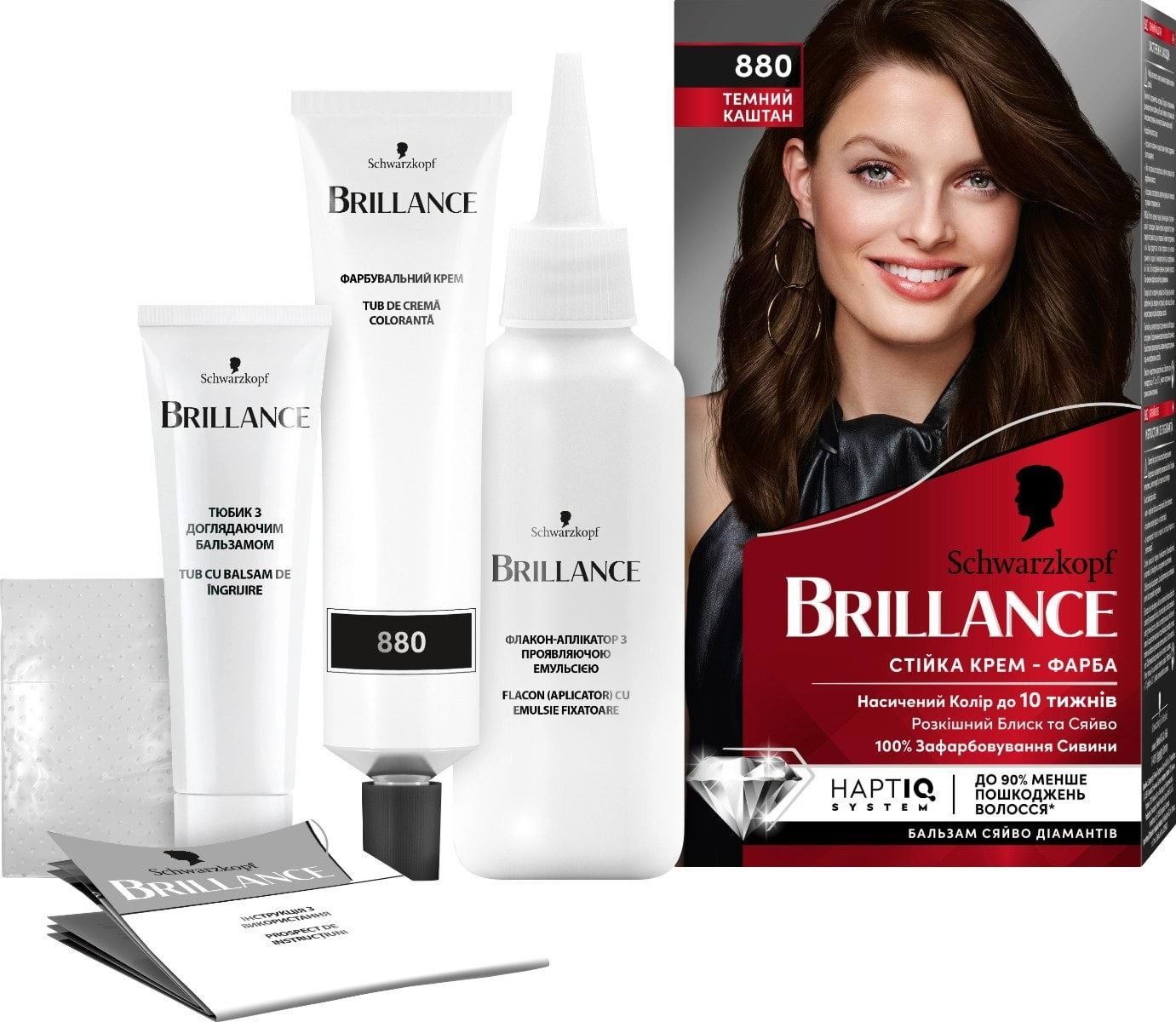 Стійка крем-фарба BRILLANCE 880 Темний каштанфото4