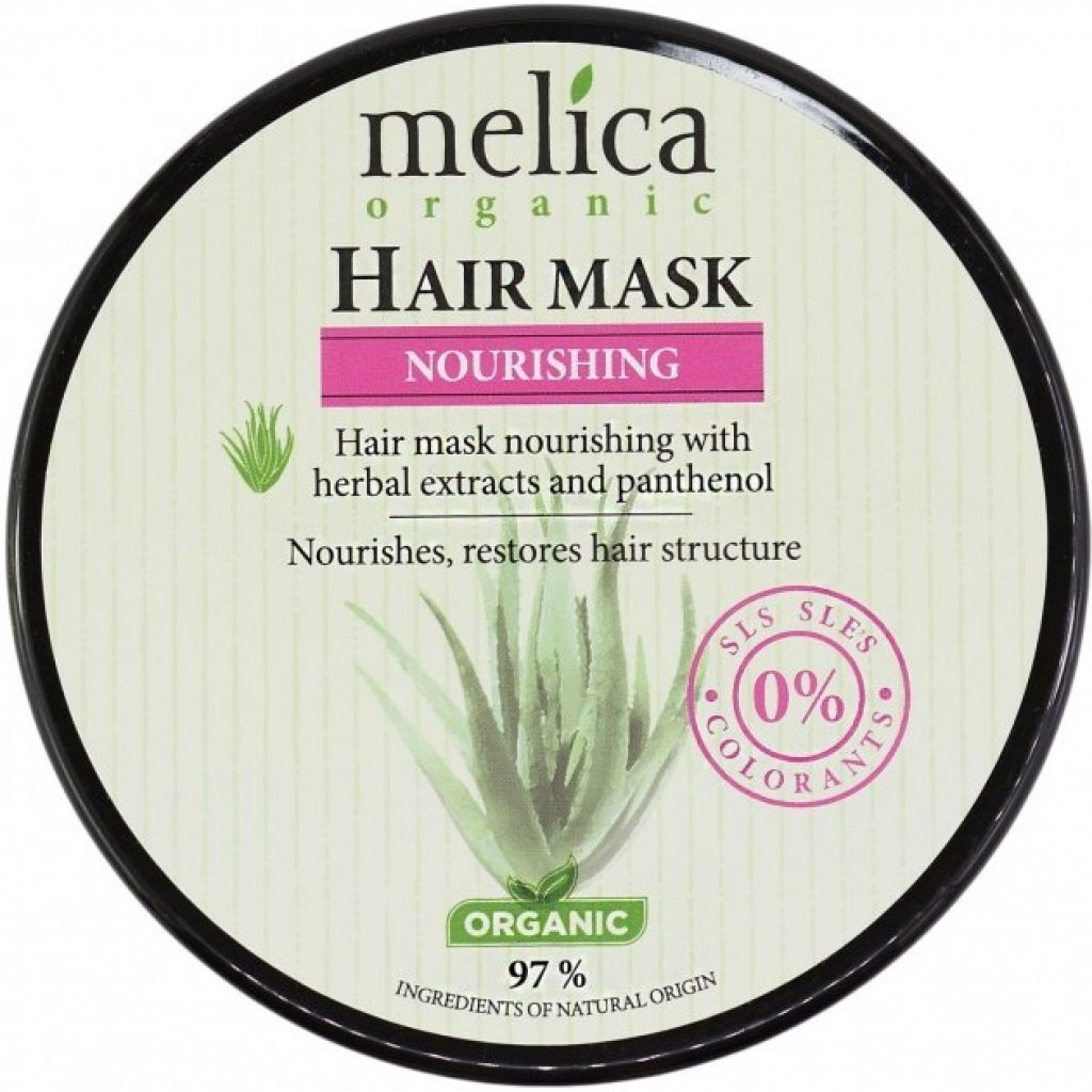 Маска для волосся живильна Melica Organis з рослинними екстрактами та пантенолом, 350 млфото2
