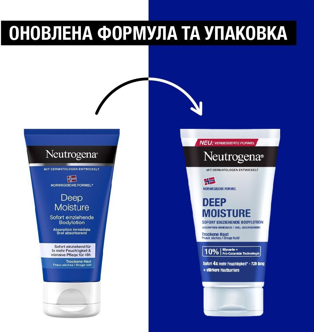 Лосьйон для тіла Neutrogena Норвезька формула Глибоке зволоження для сухої шкіри 75млфото