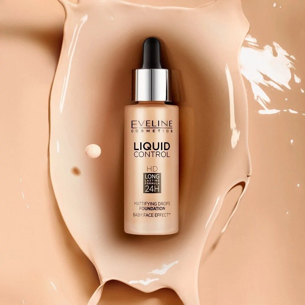 Eveline Cosmetics Liquid control: инновационная жидкая тональная основа №015 - light vanilla 32 мл фото 5