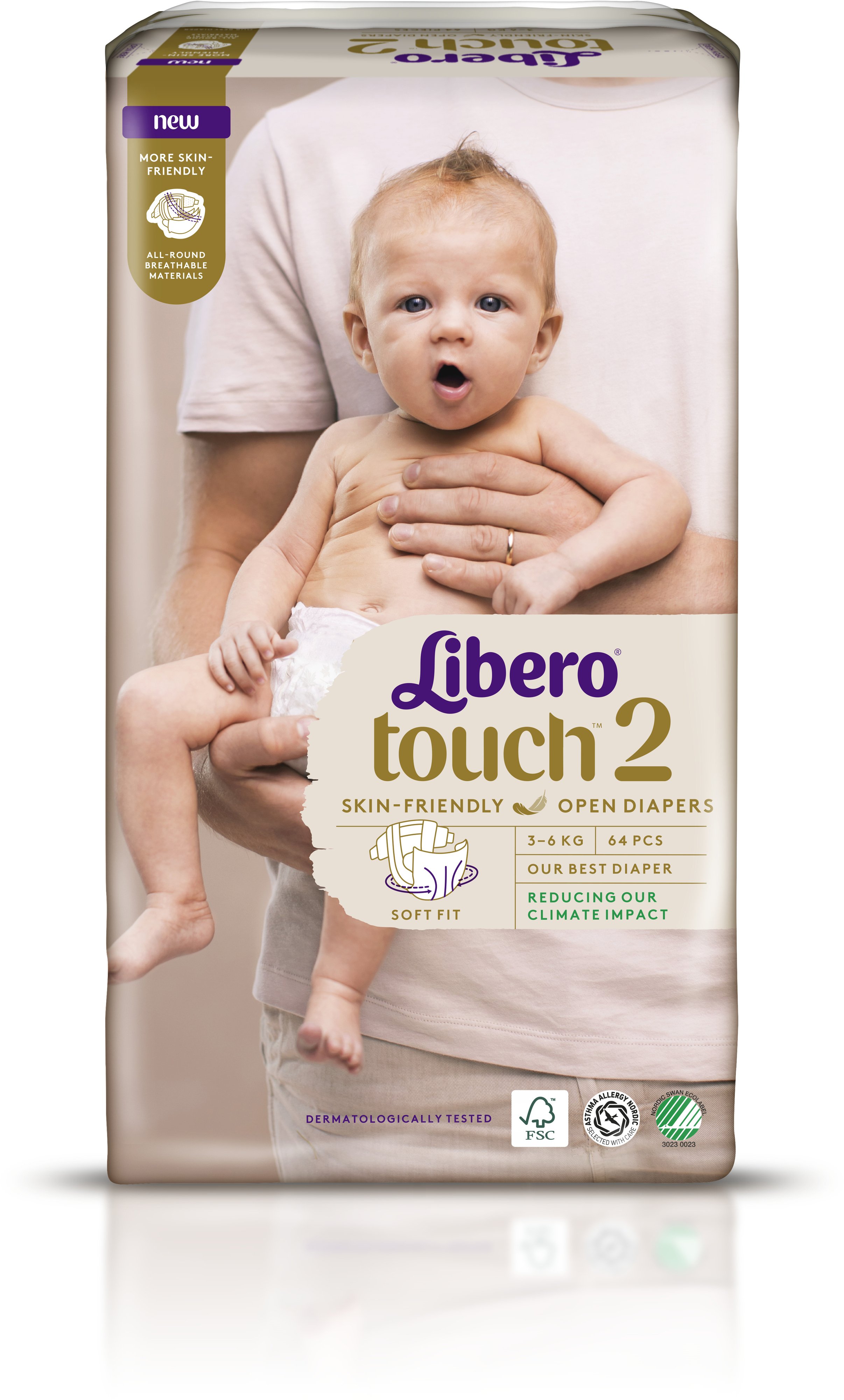 Підгузки дитячі Libero Touch 2 64штфото2
