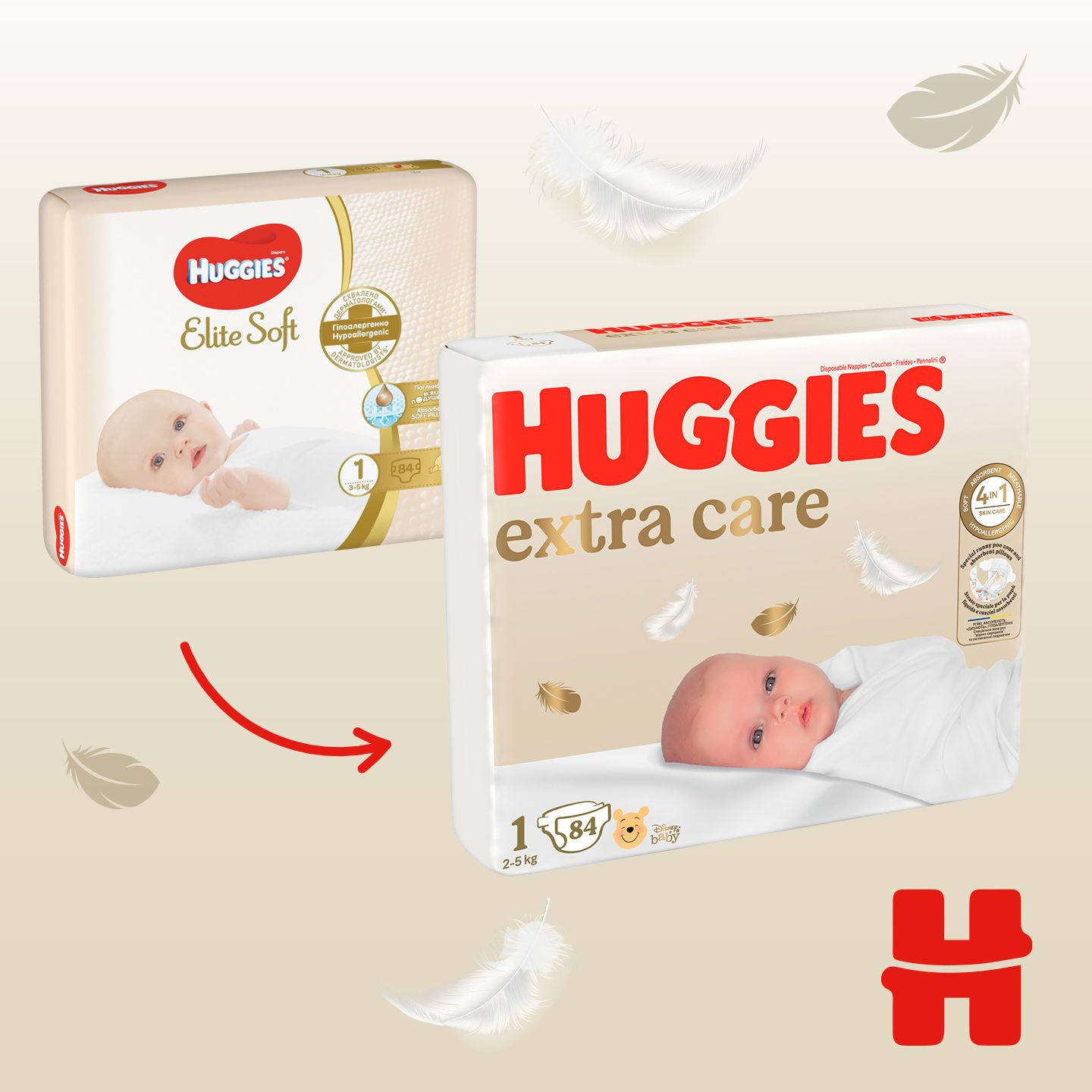 Підгузки Huggies Extra Care Mega 3 6-10кг 72штфото4