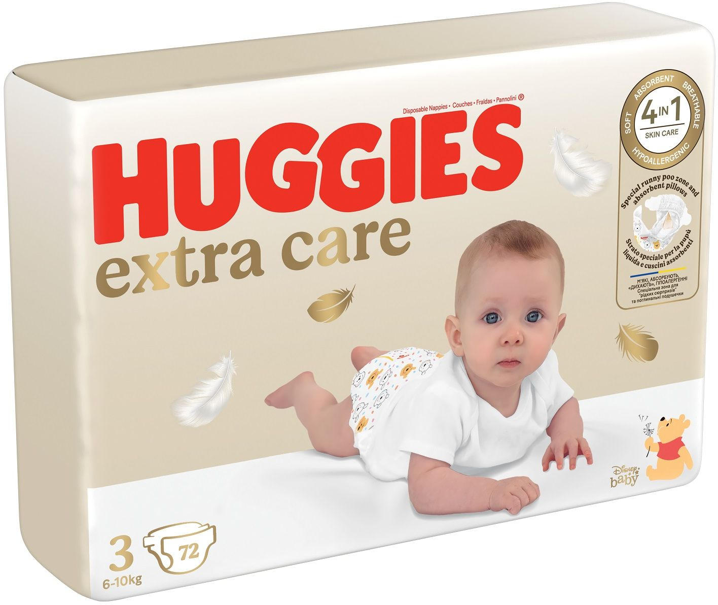 Підгузки Huggies Extra Care Mega 3 6-10кг 72штфото2