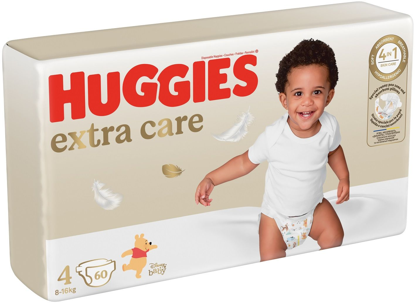 Підгузки Huggies Extra Care 4 8-16кг 60штфото2