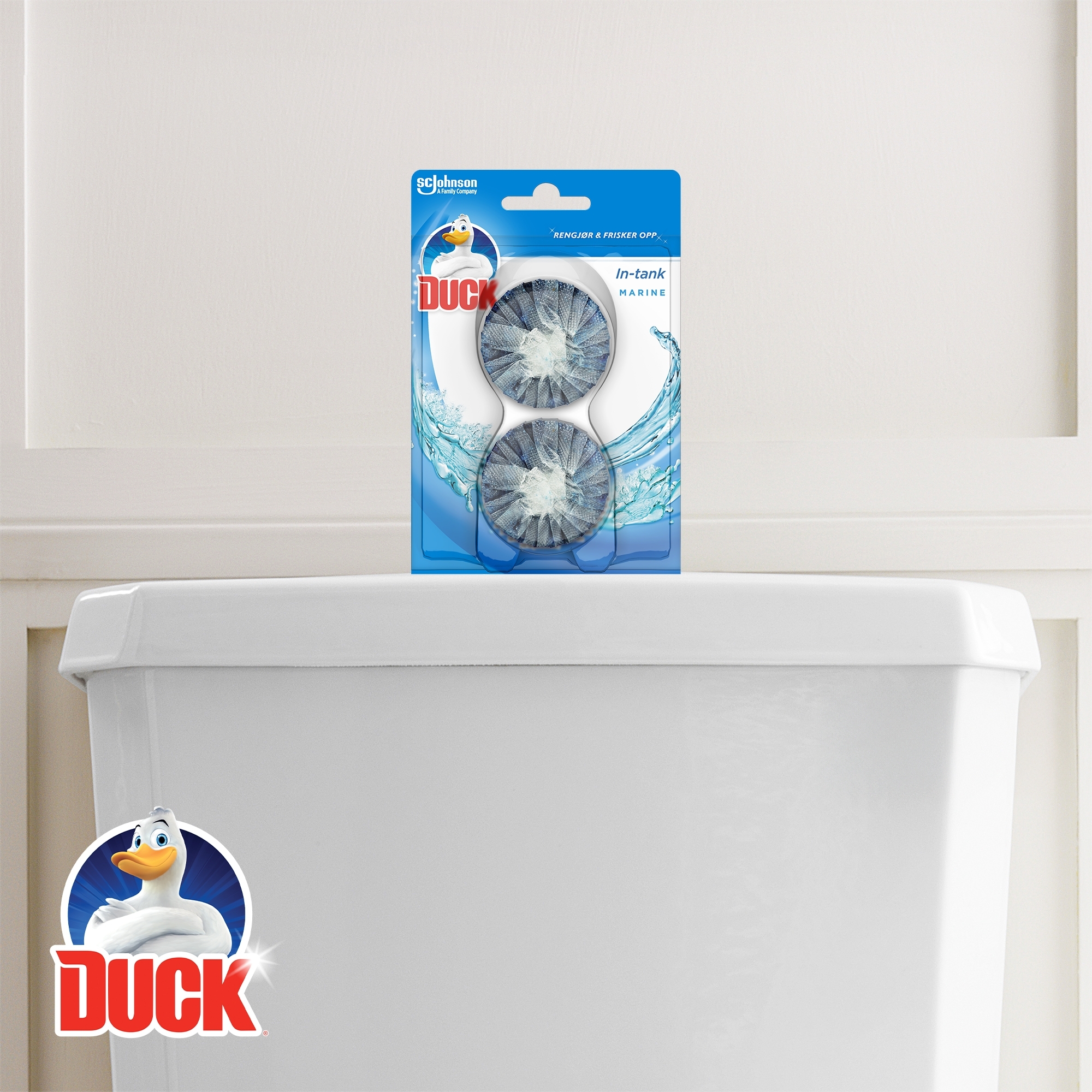 Таблетка чистоты для сливного бачка Duck Морской 2*50г фото3