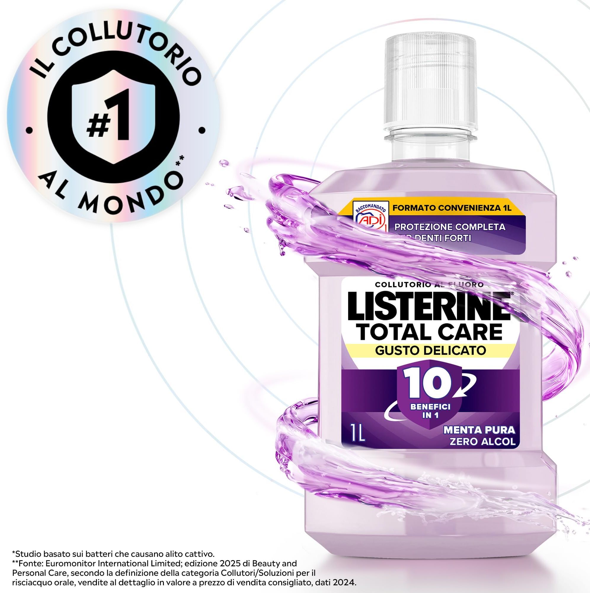 Ополіскувач для ротової порожнини Listerine Total Care 1лфото