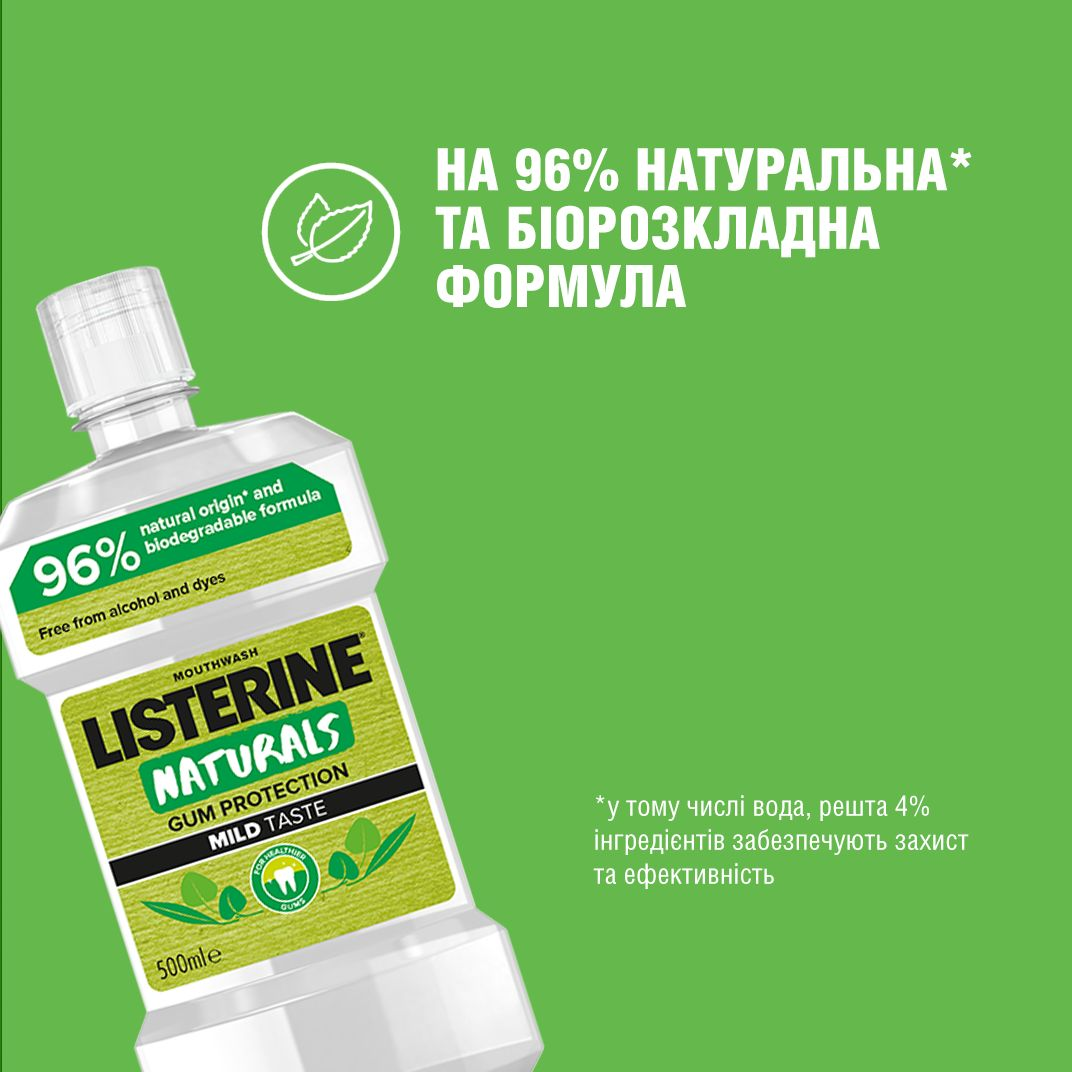 Ополаскиватель для полости рта Listerine Naturals 500мл фото 7