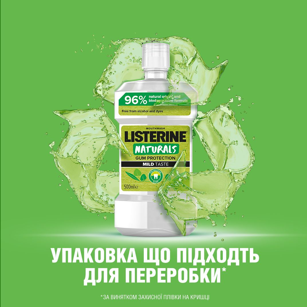 Ополаскиватель для полости рта Listerine Naturals 500мл фото 12