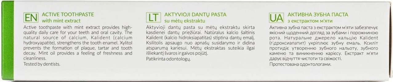 Зубна паста Melica Organic активна з екстрактом м'ятифото4