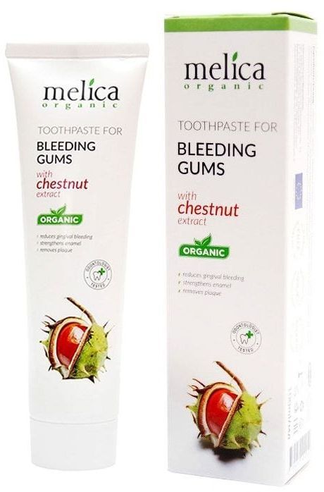 Зубна паста Melica Organic для кровоточивих ясен з екстрактом каштануфото2
