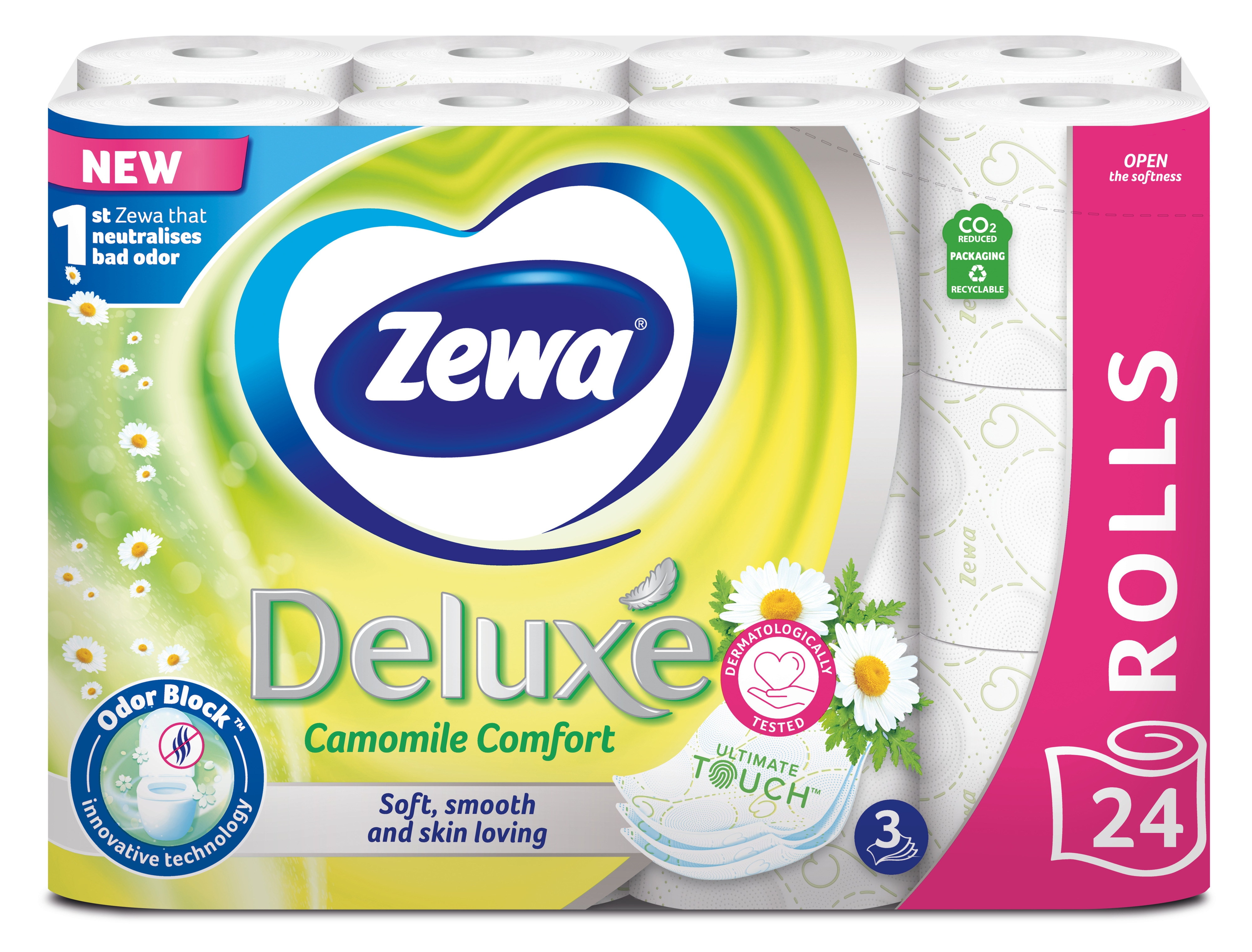 Туалетний папір Zewa Deluxe Ромашка біла 24 штфото2