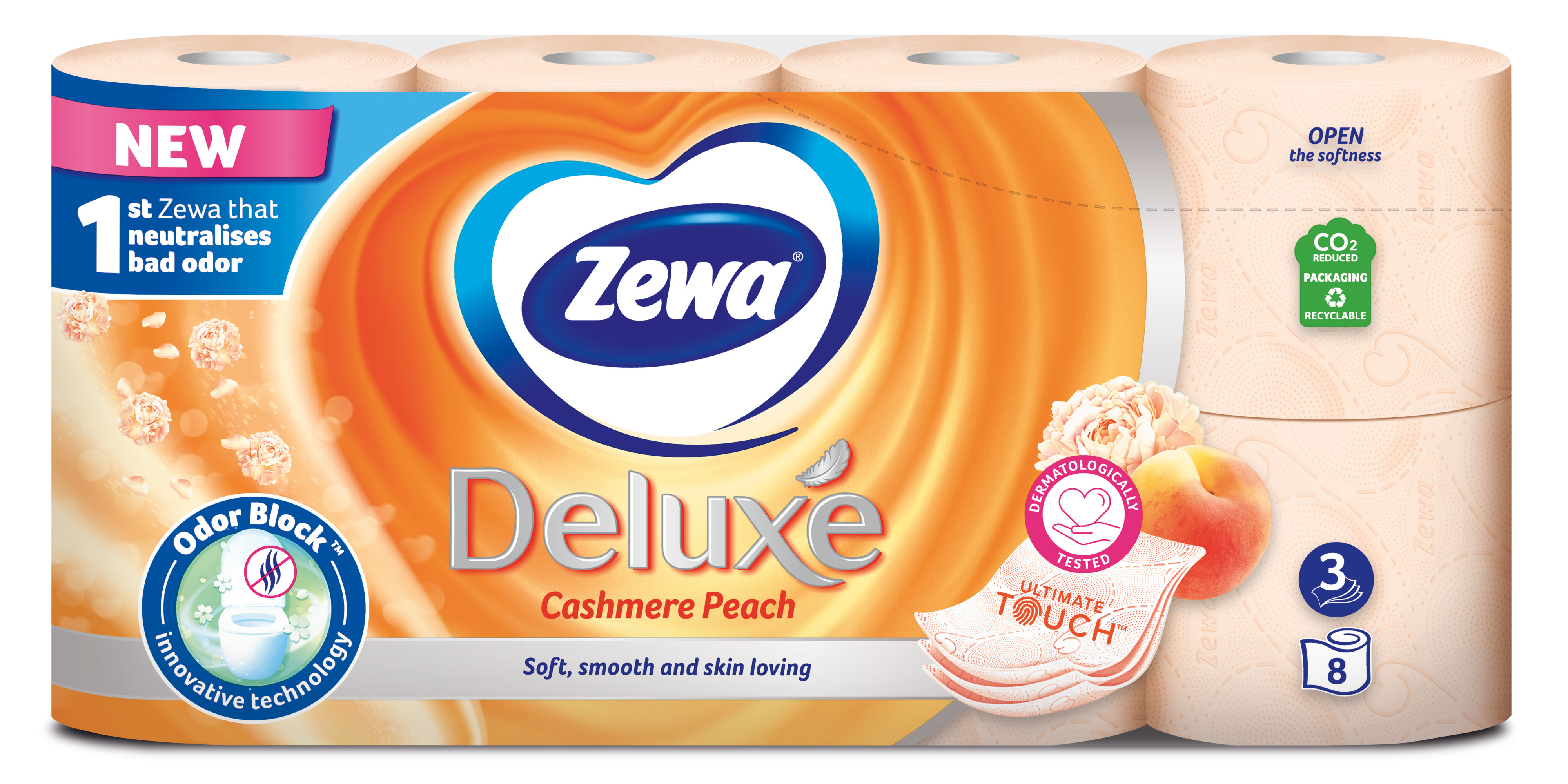 Туалетний папір Zewa Deluxe Персик 8штфото2