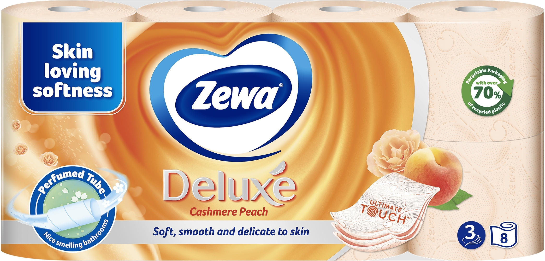 Туалетний папір Zewa Deluxe Персик 8штфото2
