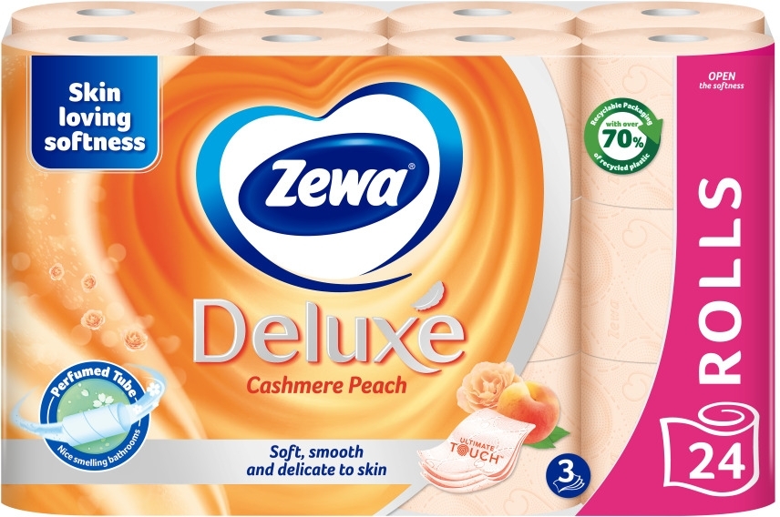 Туалетний папір Zewa Deluxe Персик 24штфото2