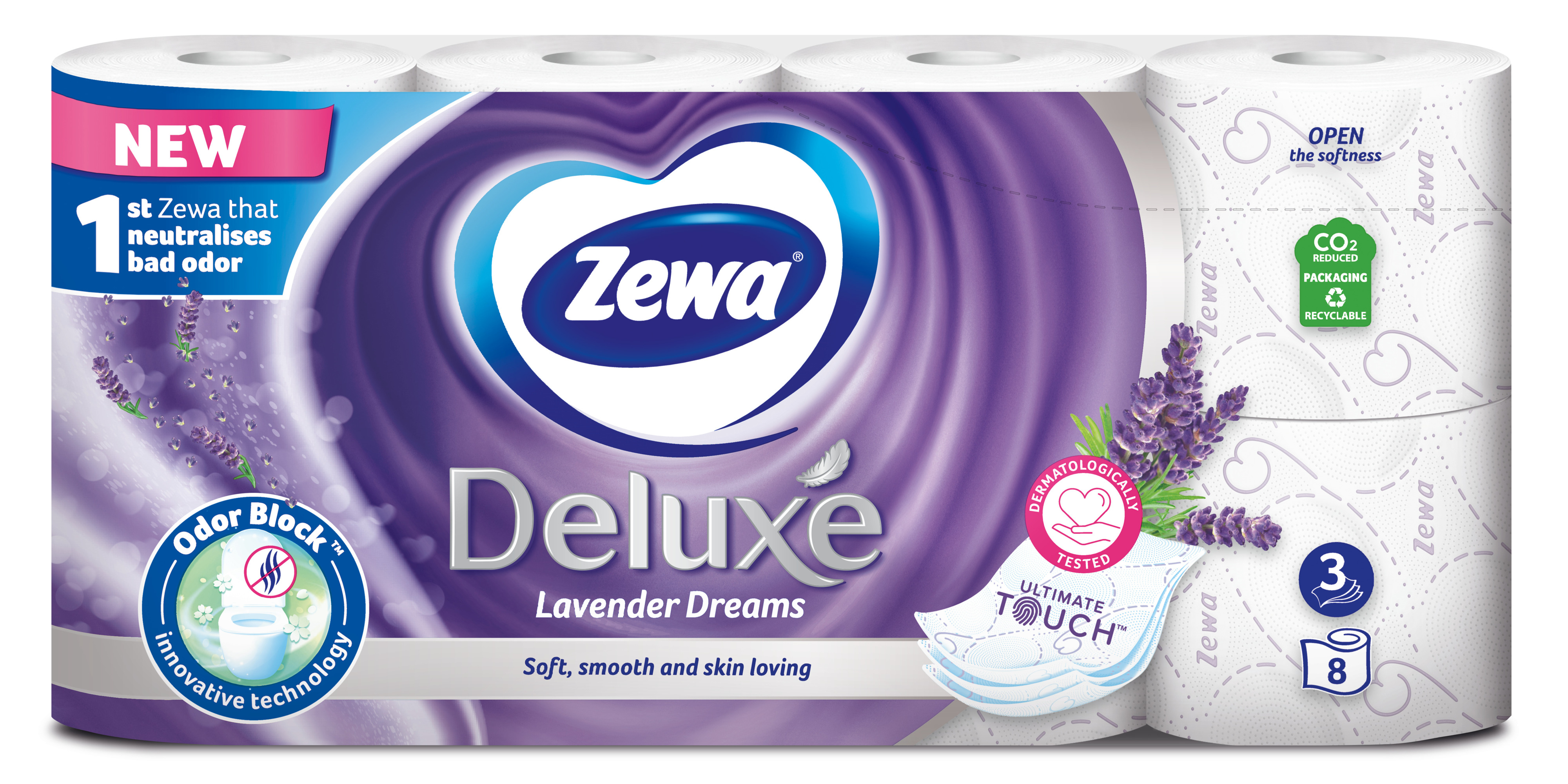 Туалетний папір Zewa Deluxe Лаванда білий 8 штфото2