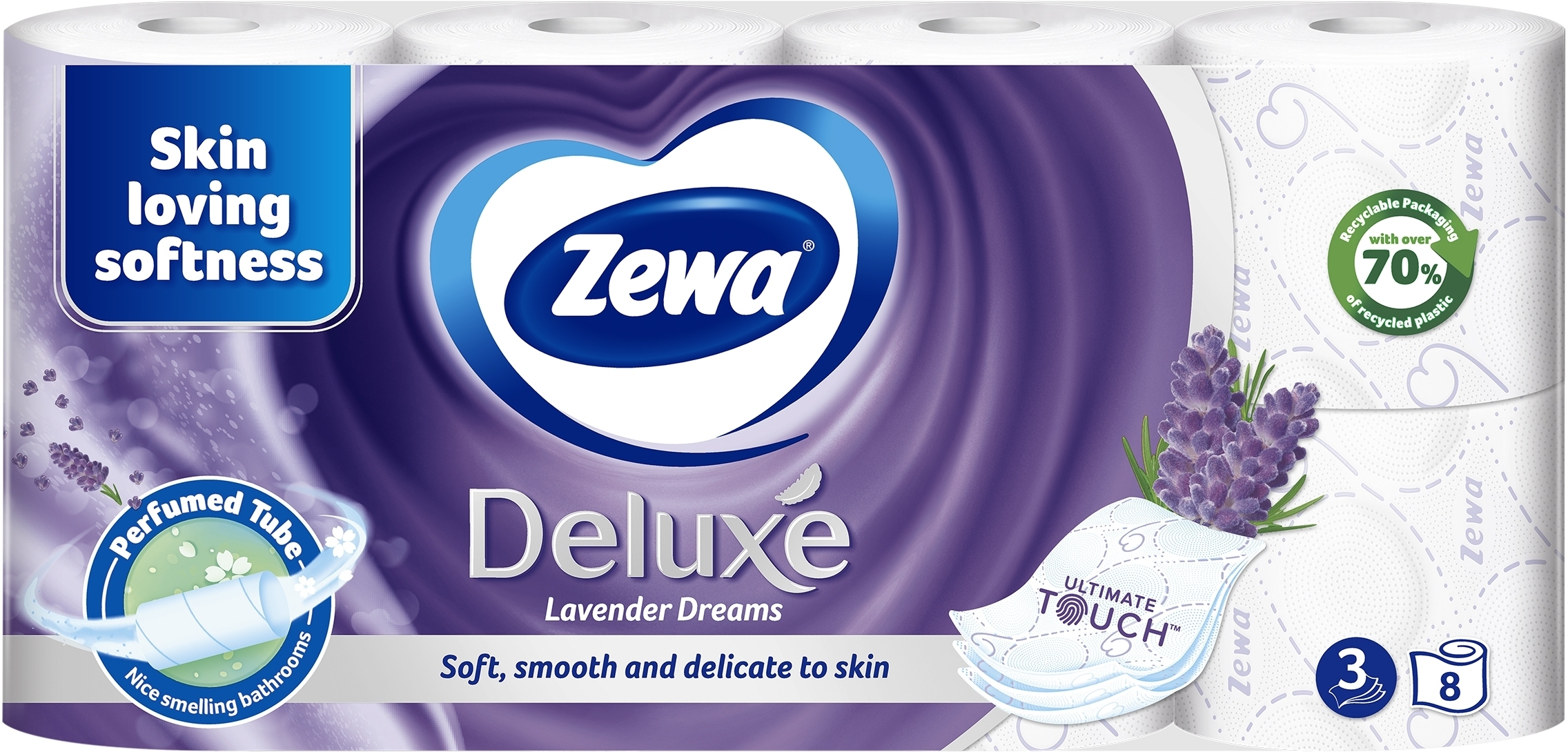 Туалетний папір Zewa Deluxe Лаванда білий 8 штфото2