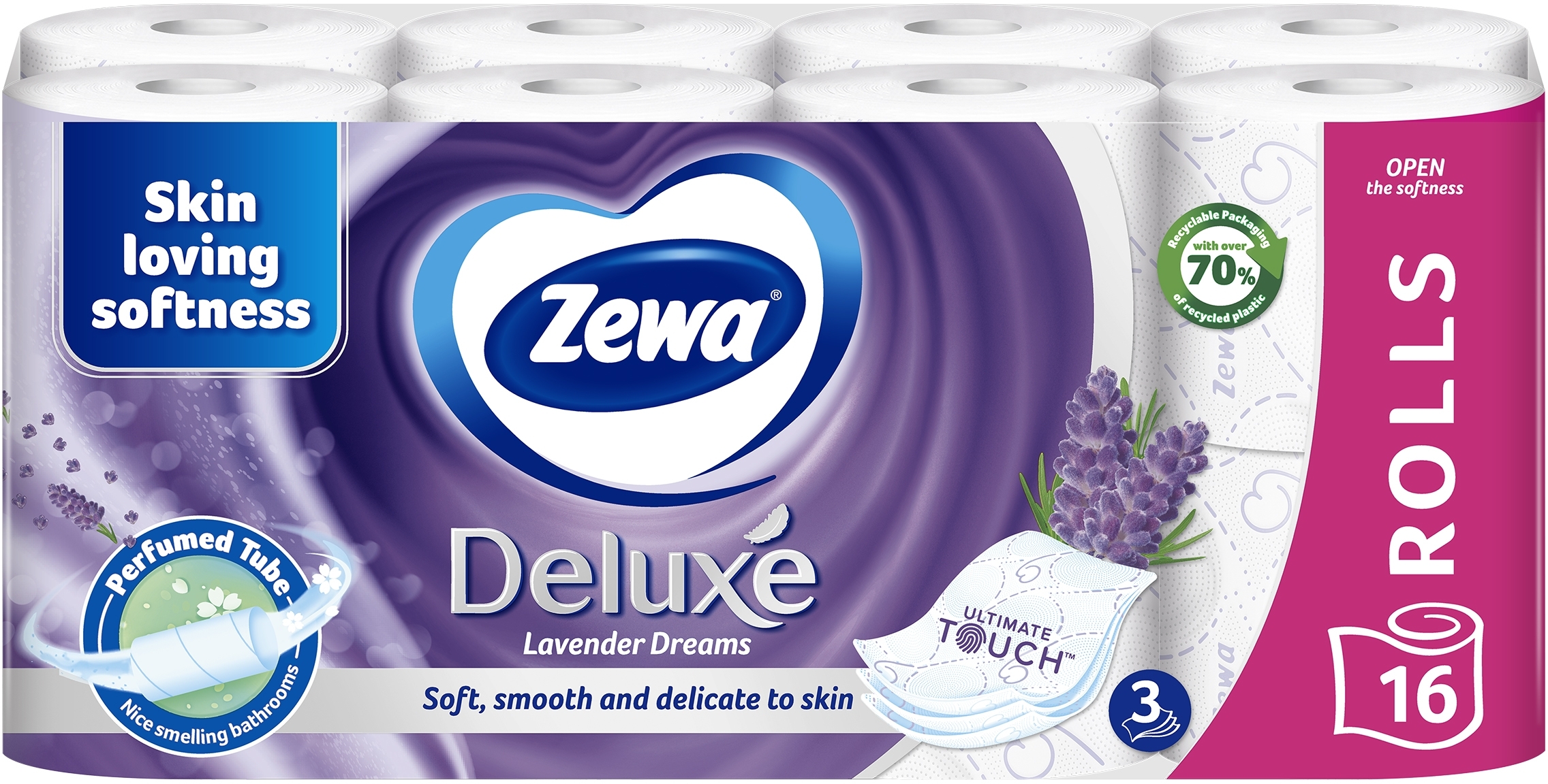 Туалетная бумага Zewa Deluxe Лаванда белая 16 шт фото 2