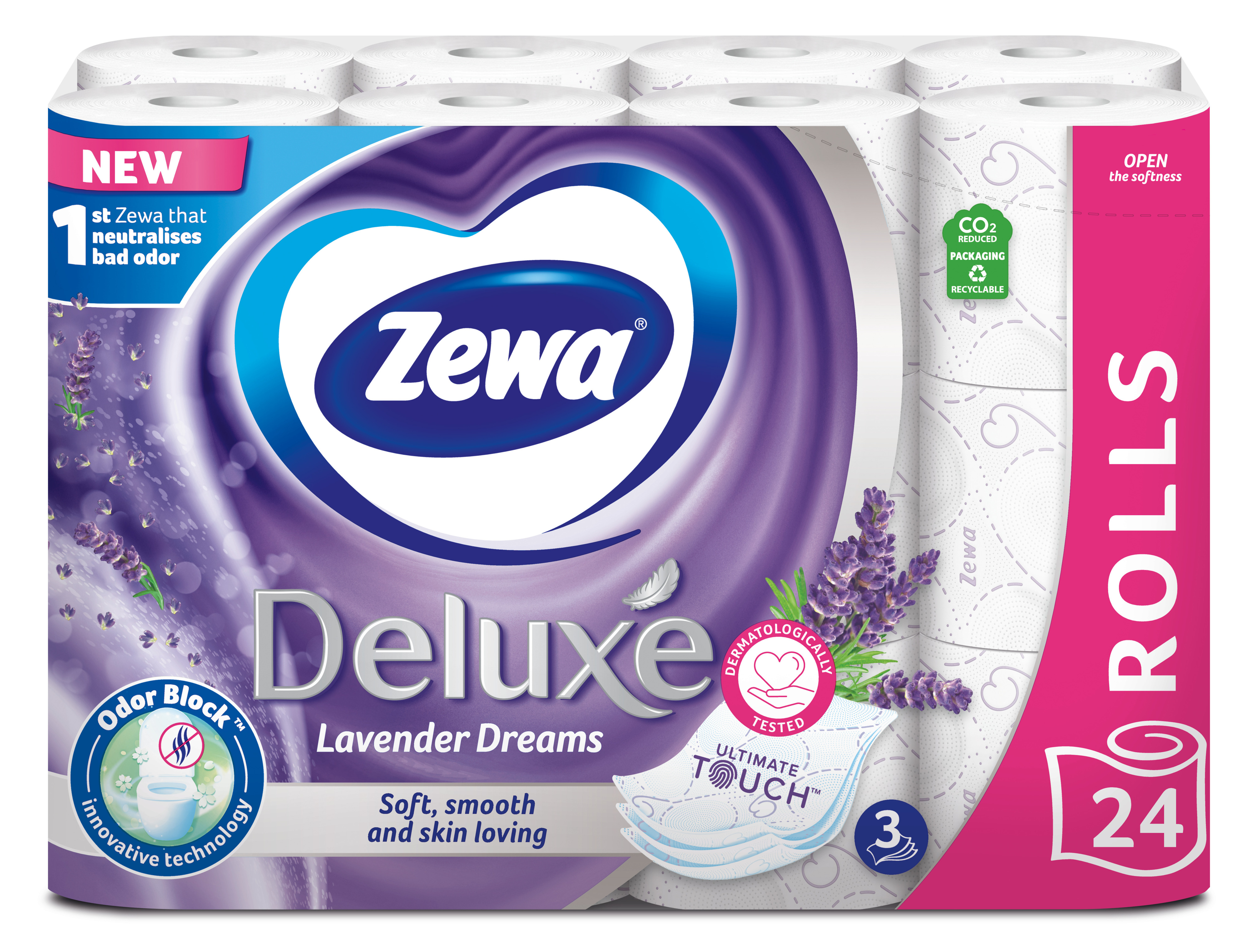 Туалетная бумага Zewa Deluxe Лаванда белая 24 шт фото 2