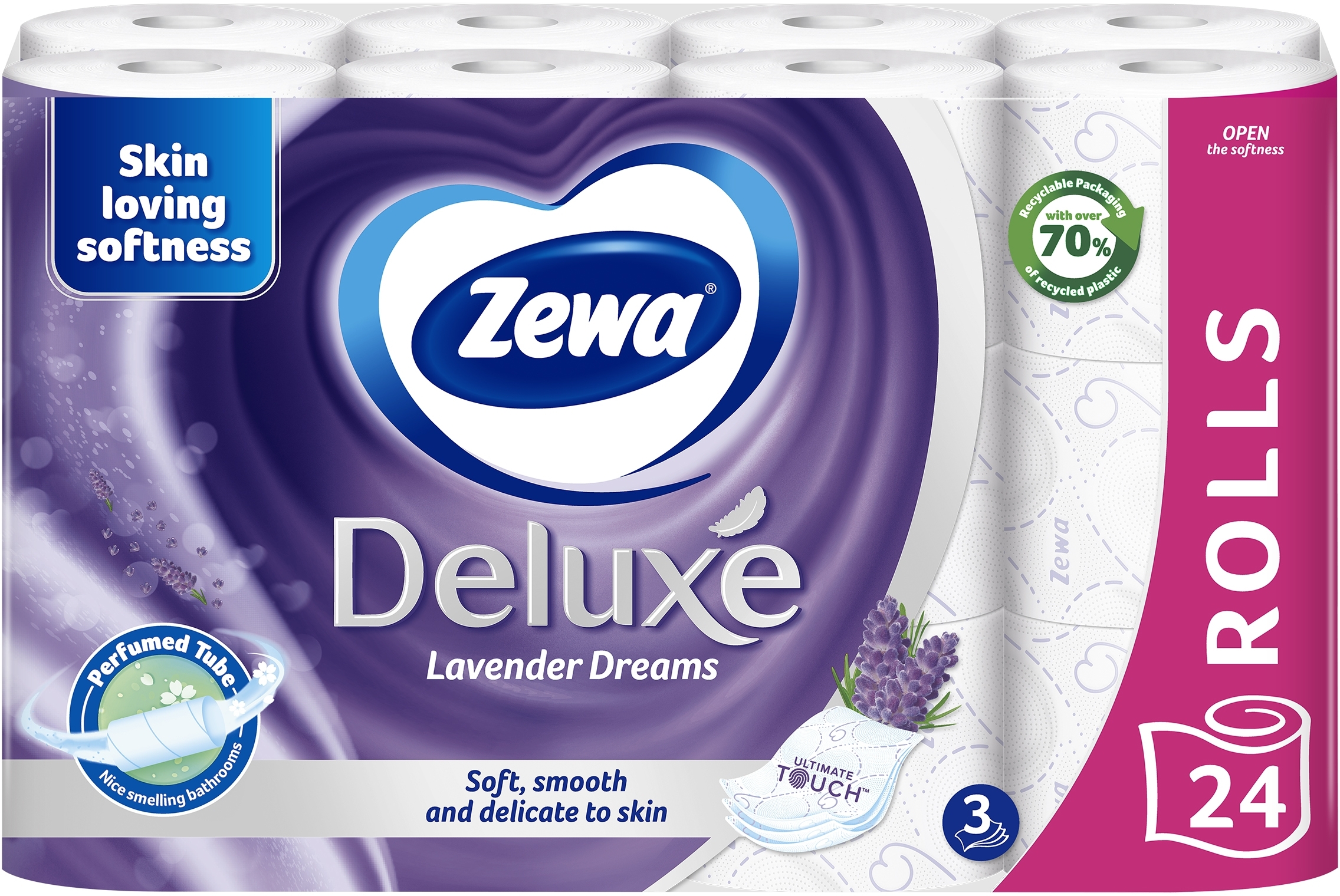Туалетний папір Zewa Deluxe Лаванда білий 24 штфото3