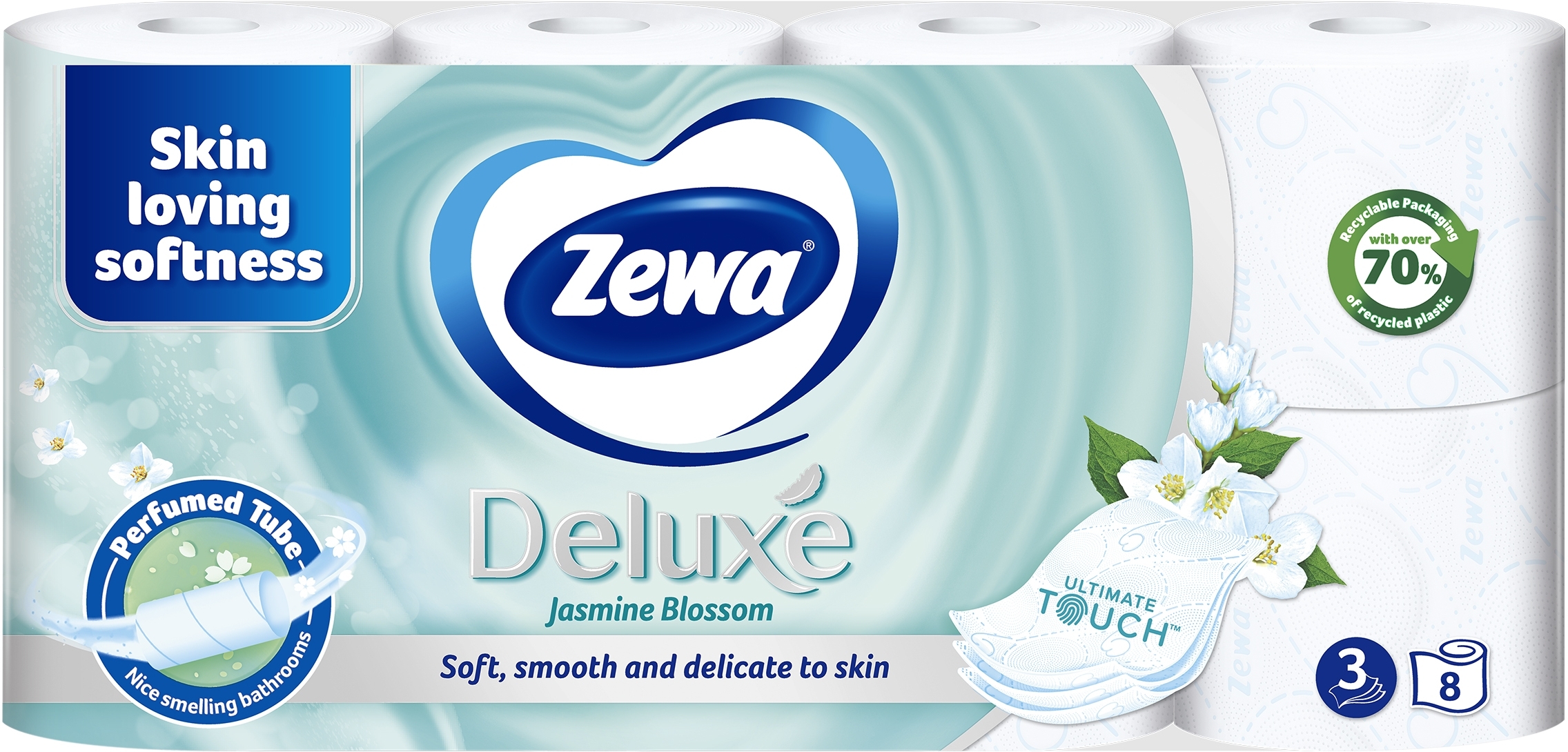 Туалетний папір Zewa Deluxe Жасмин білий 8 штфото3