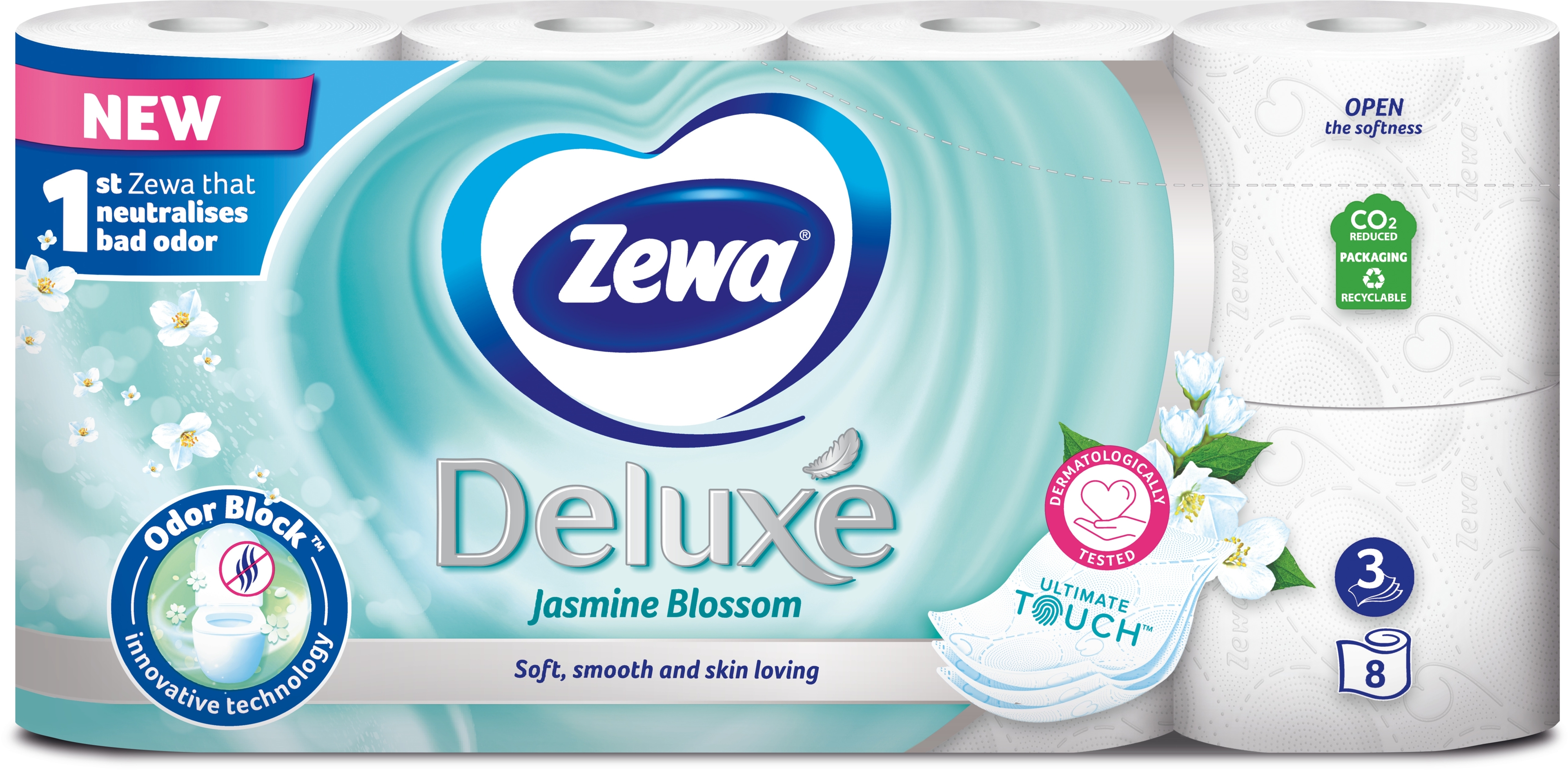 Туалетний папір Zewa Deluxe Жасмин білий 8 штфото2