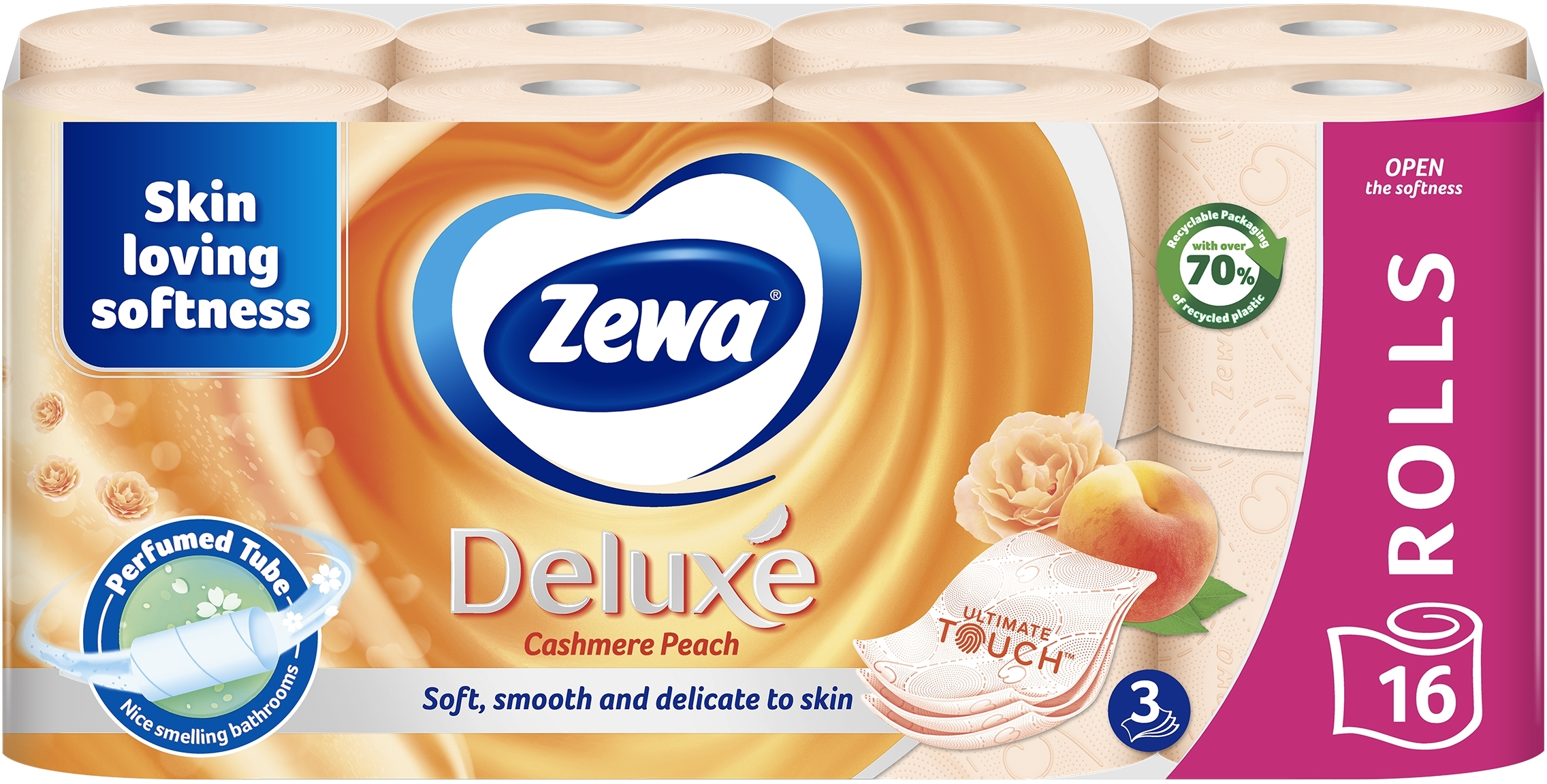 Туалетний папір Zewa Deluxe Персик 16штфото