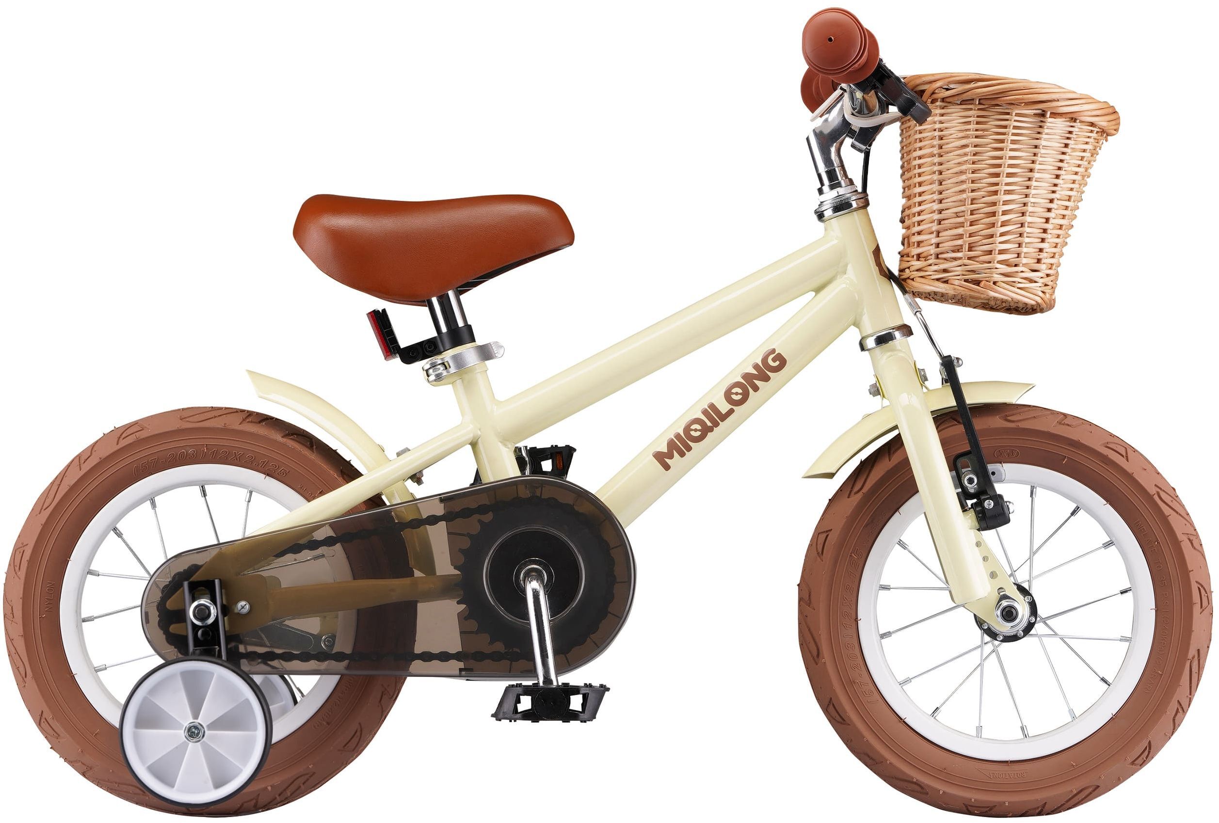 Детский велосипед Miqilong RM Бежевый 12" ATW-RM12-BEIGE фото 