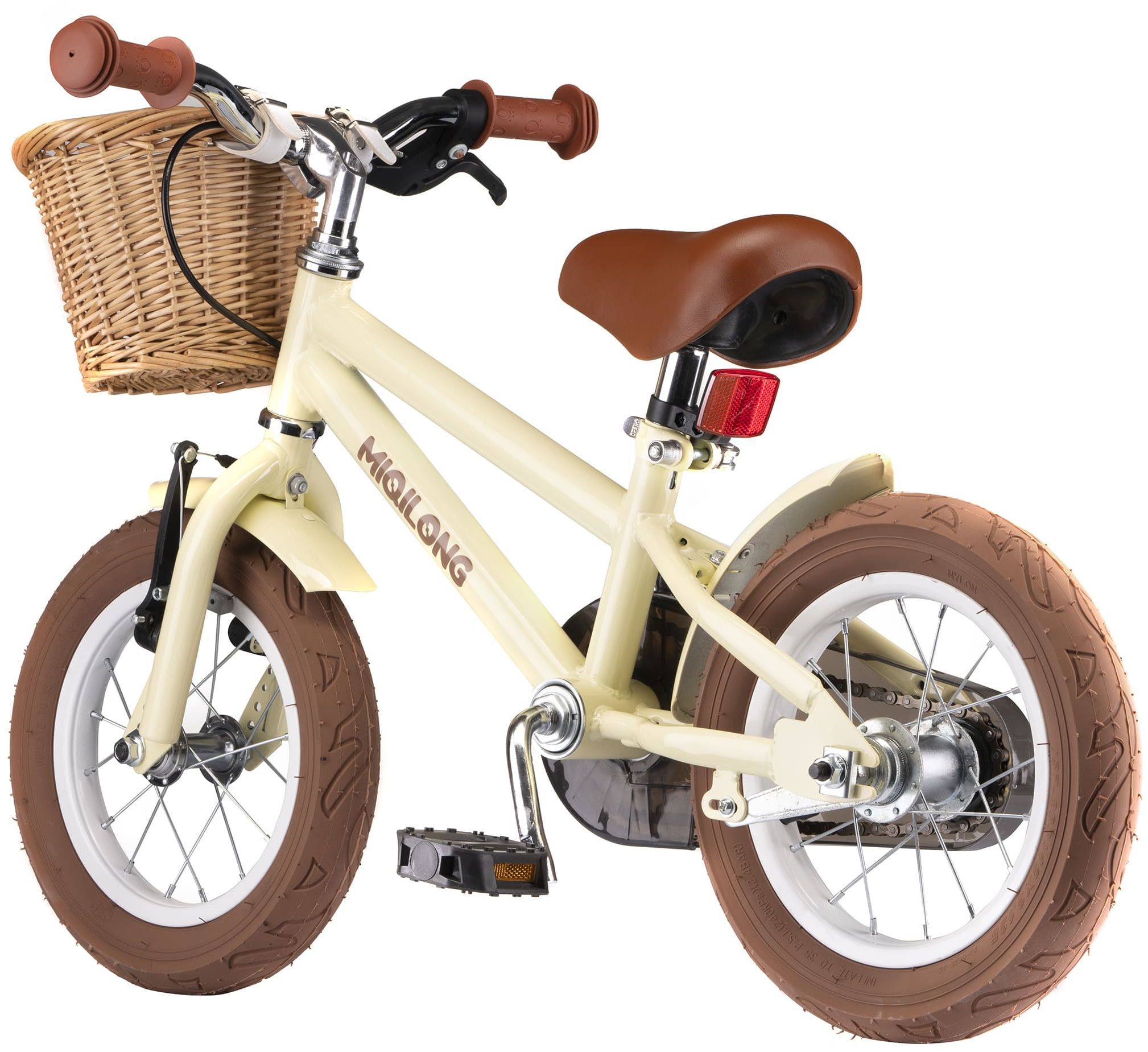 Детский велосипед Miqilong RM Бежевый 12" ATW-RM12-BEIGE фото 