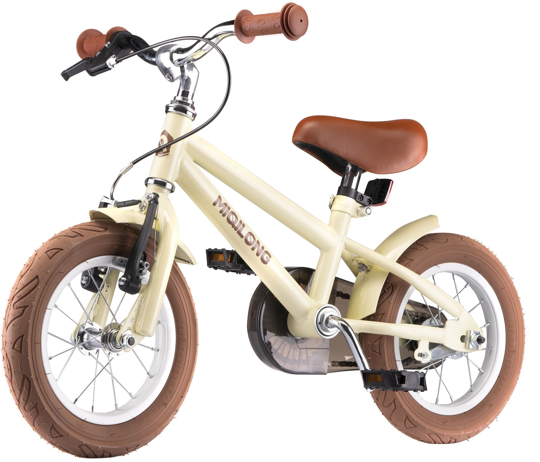 Детский велосипед Miqilong RM Бежевый 12" ATW-RM12-BEIGE фото 