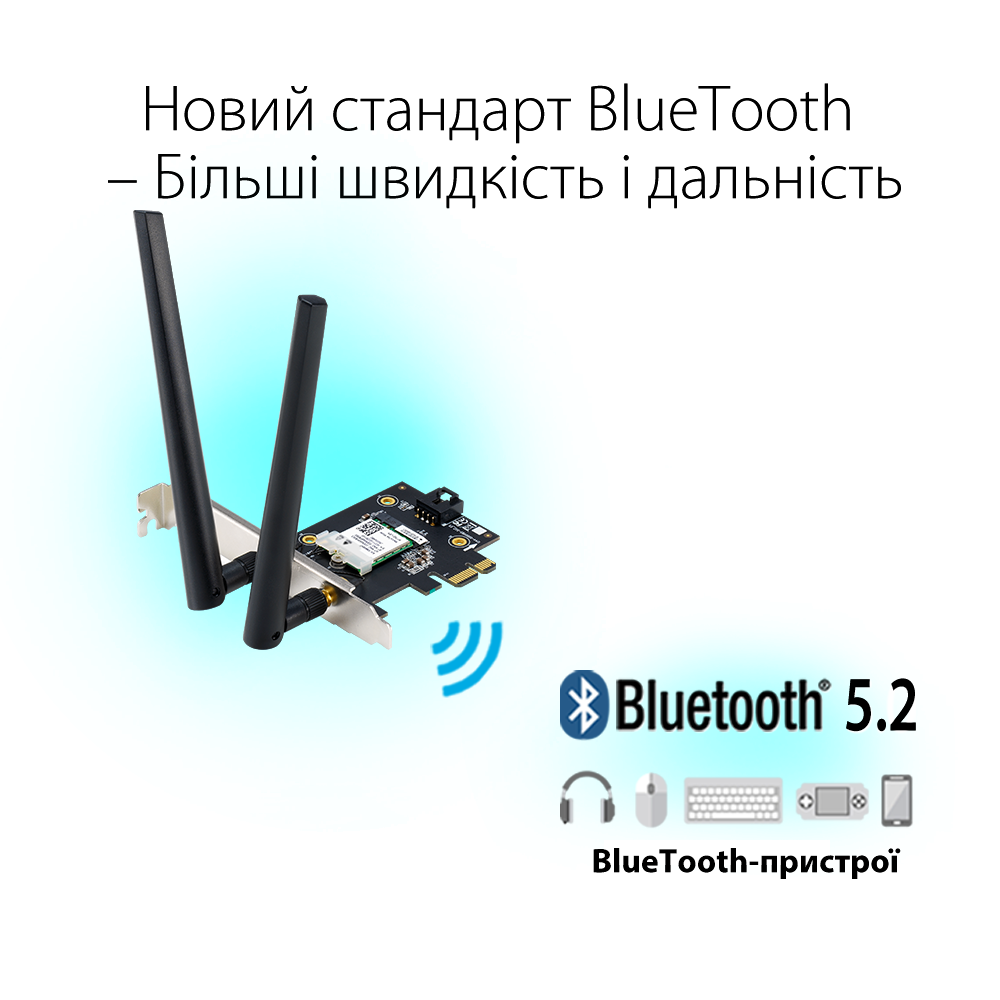 WiFi-адаптер ASUS PCE-AX1800 Bluetooth 5.2 PCI Express WPA3 MU-MIMO OFDMA фото8