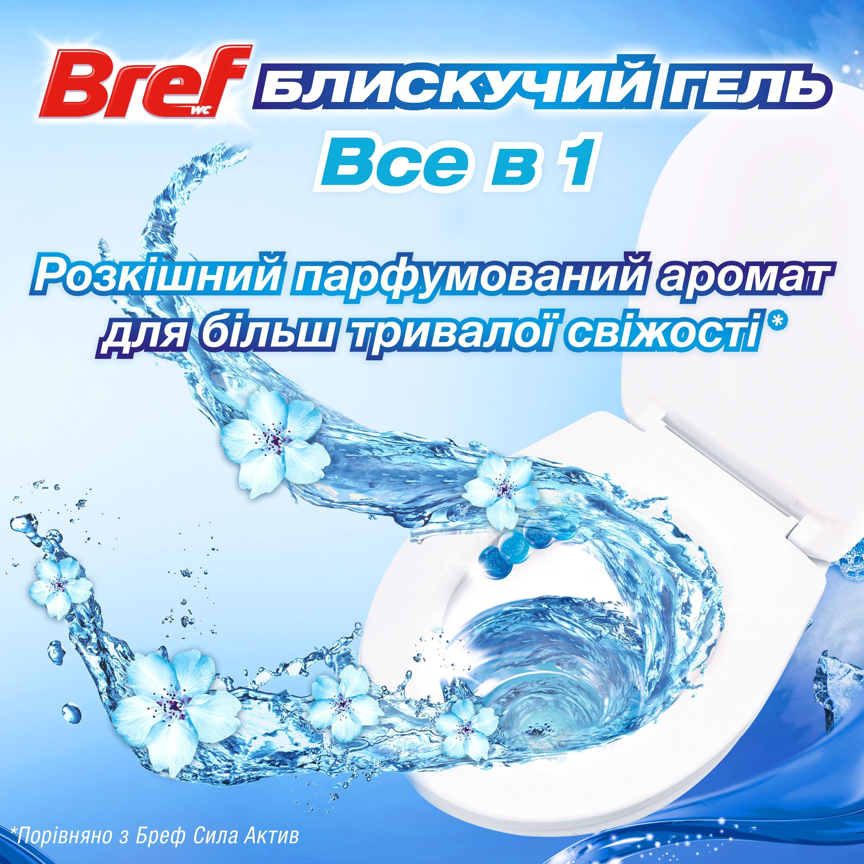 Bref Туалетний блок Арктичний океанБлискучий гель Тріопакфото3