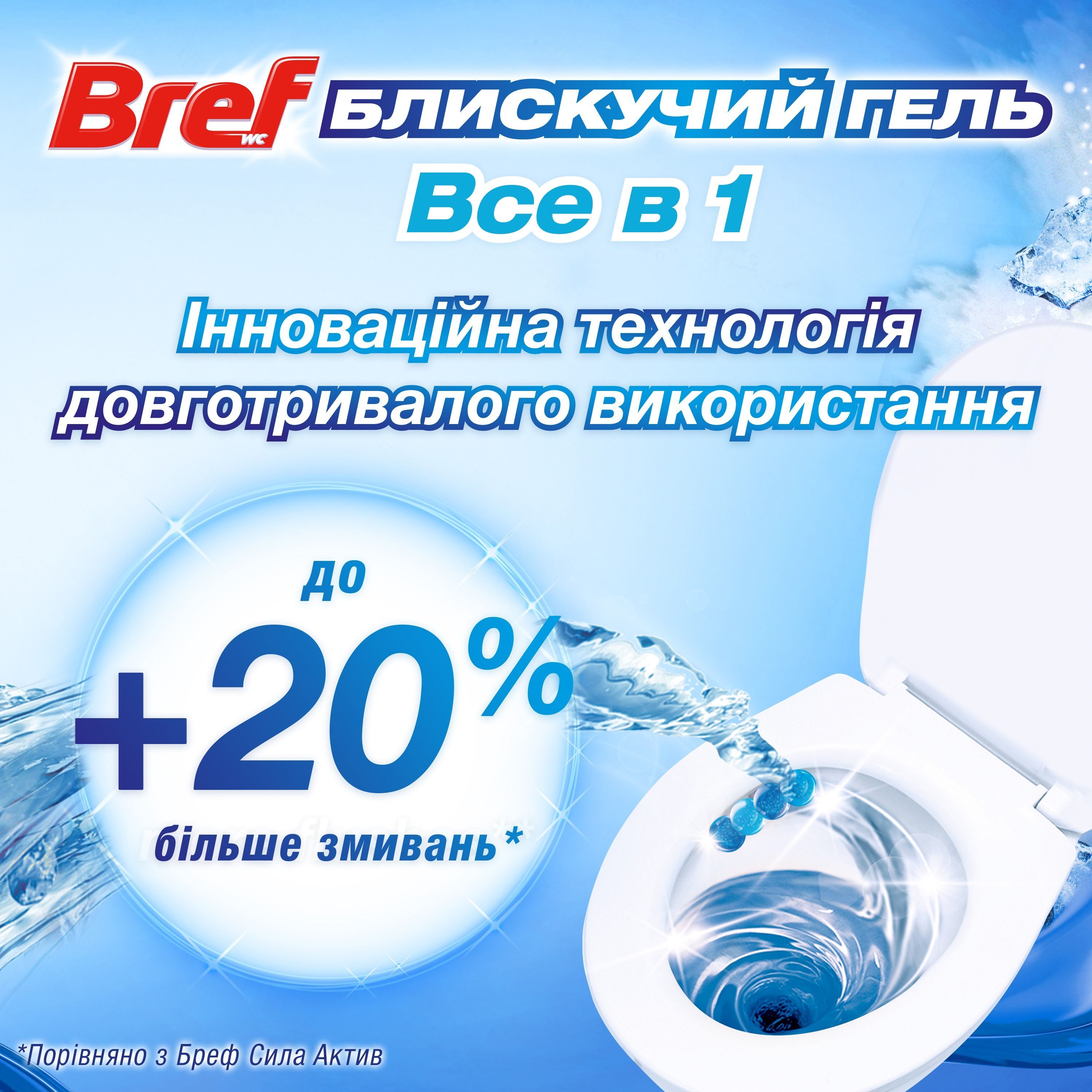 Bref Туалетний блок Арктичний океанБлискучий гель Тріопакфото4
