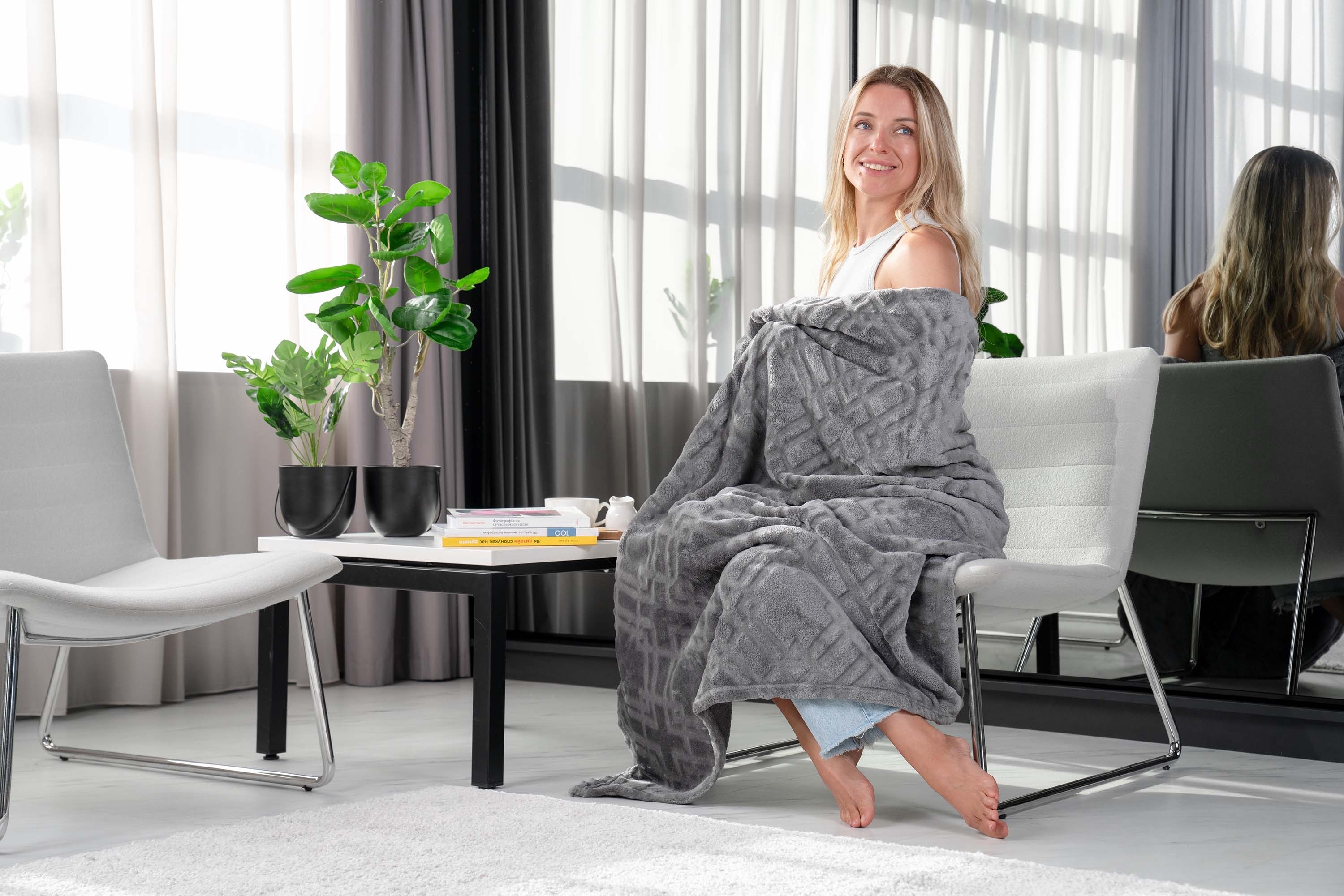 Плед ARDESTO Embossed 160х200см серый (ART0303EB) фото 3