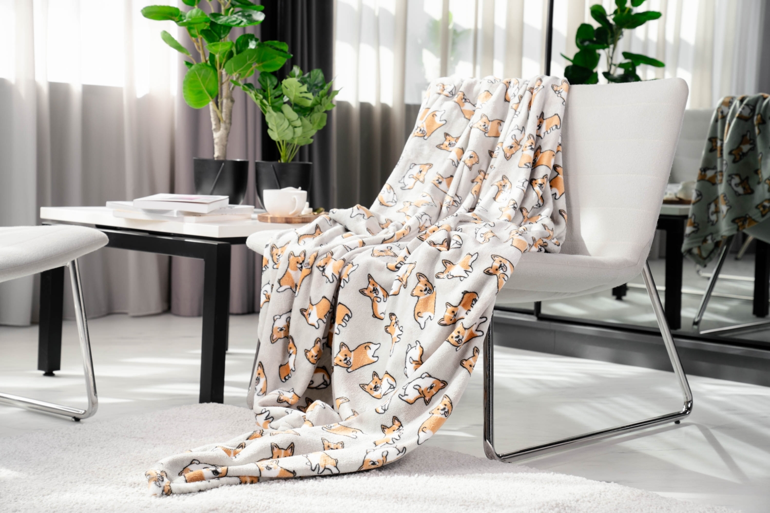 Плед ARDESTO Flannel 160х200см корги (ART0109PB) фото